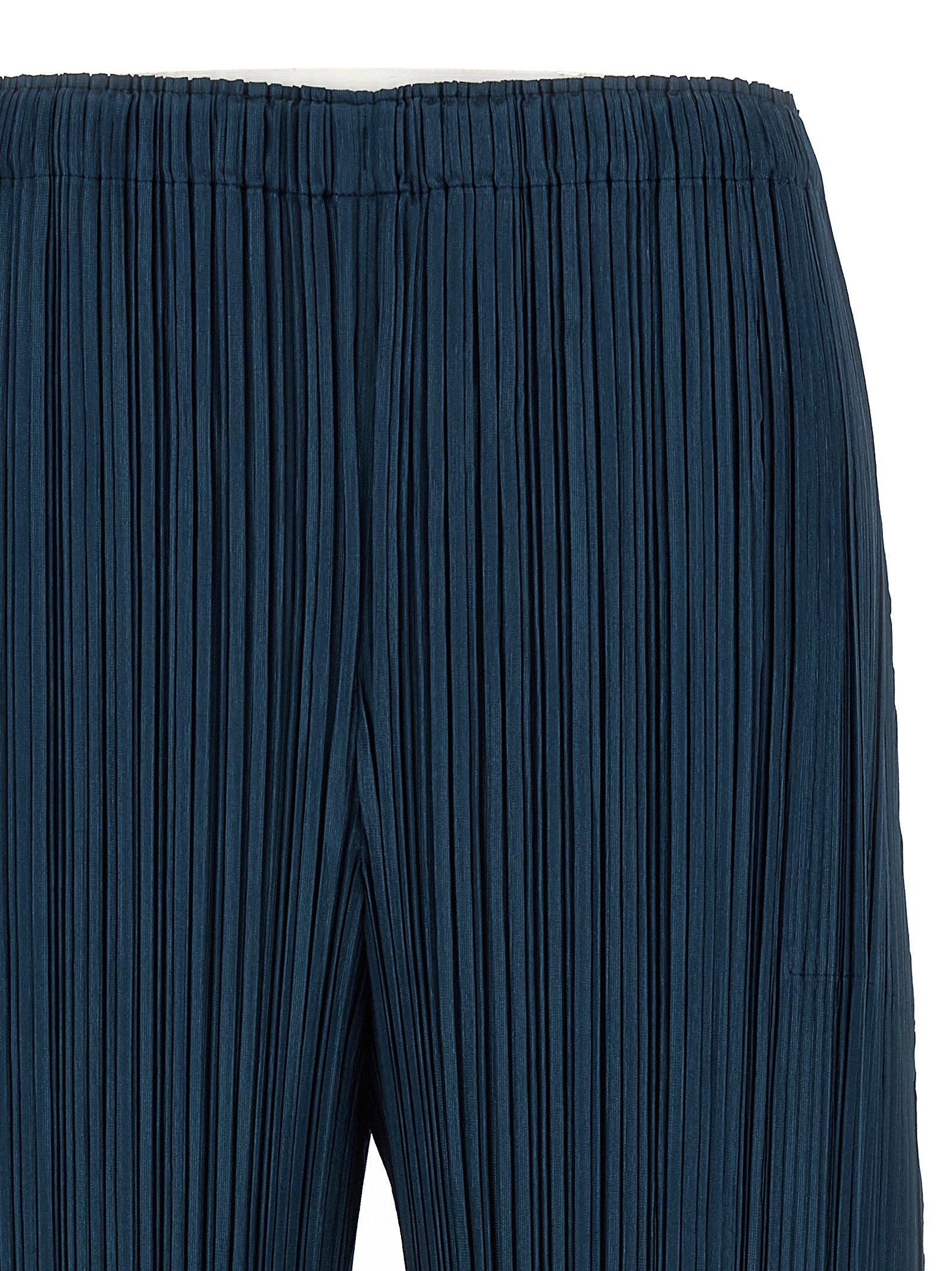 PLEATS PLEASE ISSEY MIYAKE Blue Polyester Casual Pants