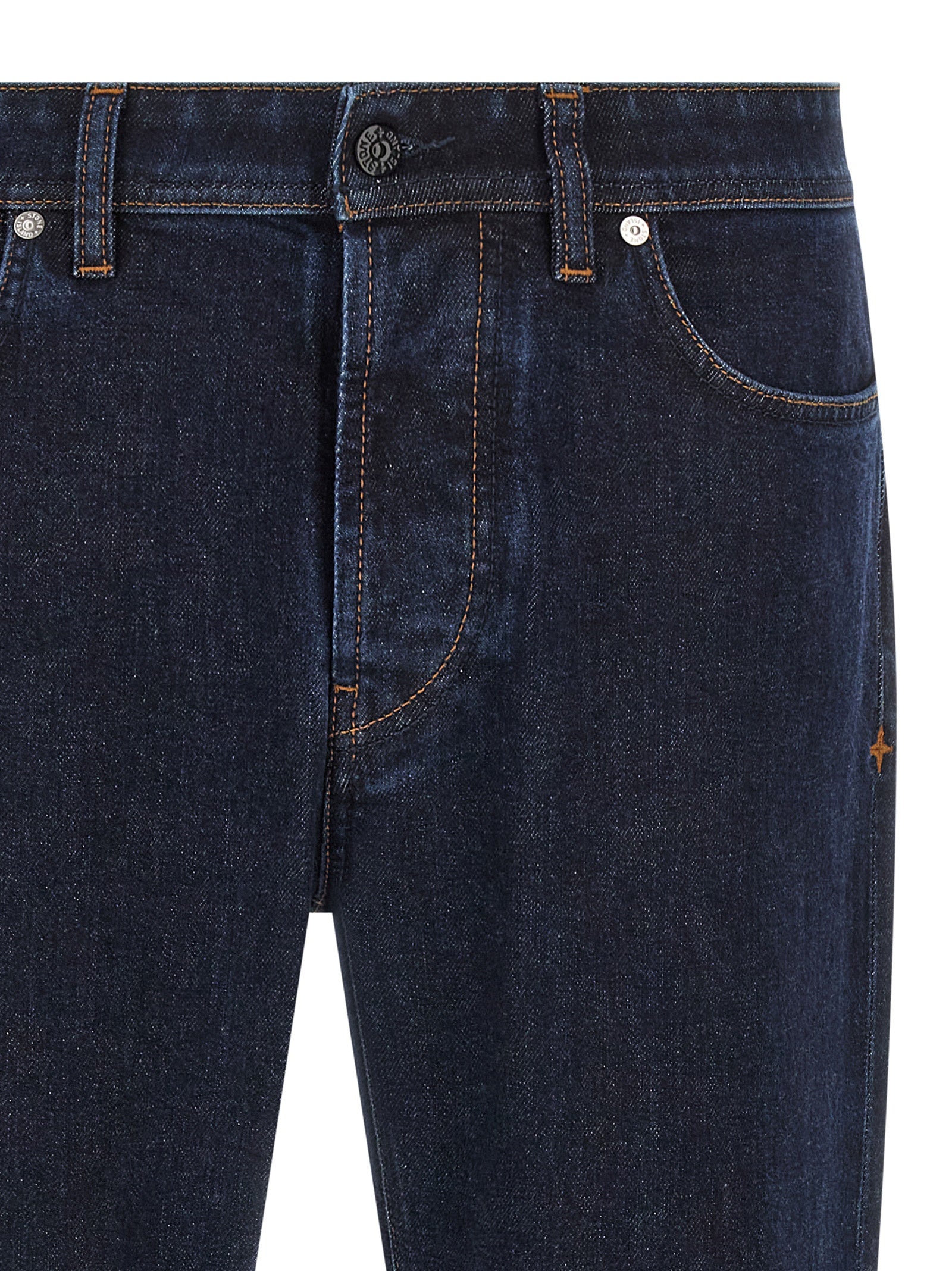 Stone Island Blue Cotton Straight-Leg Jeans