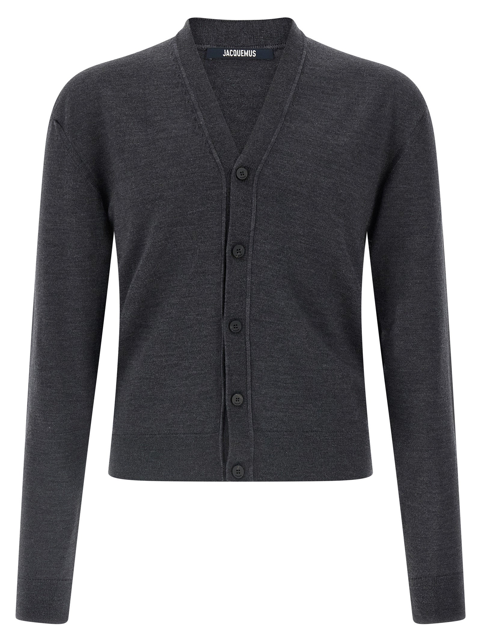 Jacquemus Gray Merino Wool Cardigan