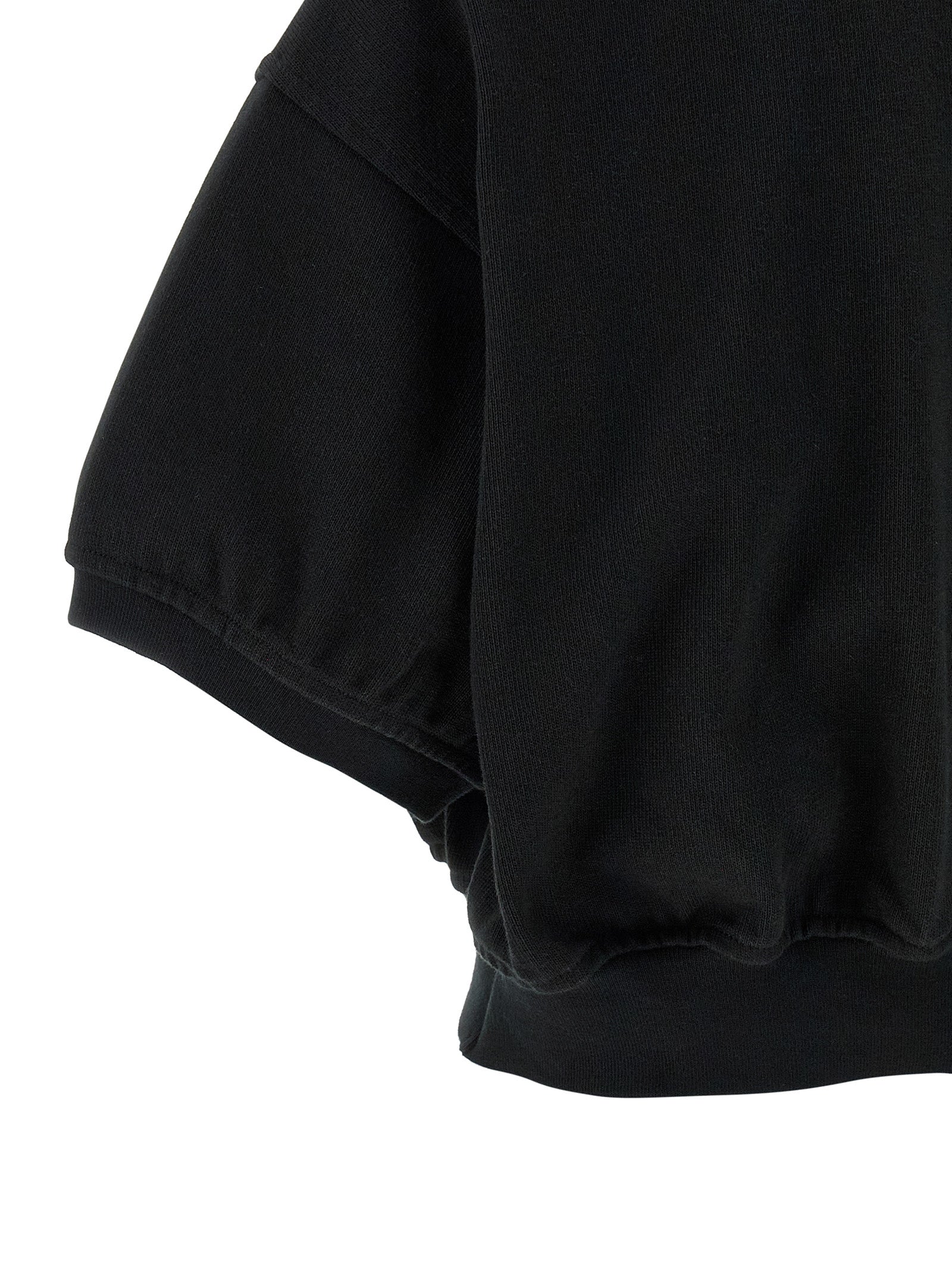 T BY ALEXANDER WANG Black Cotton Polo Shirt