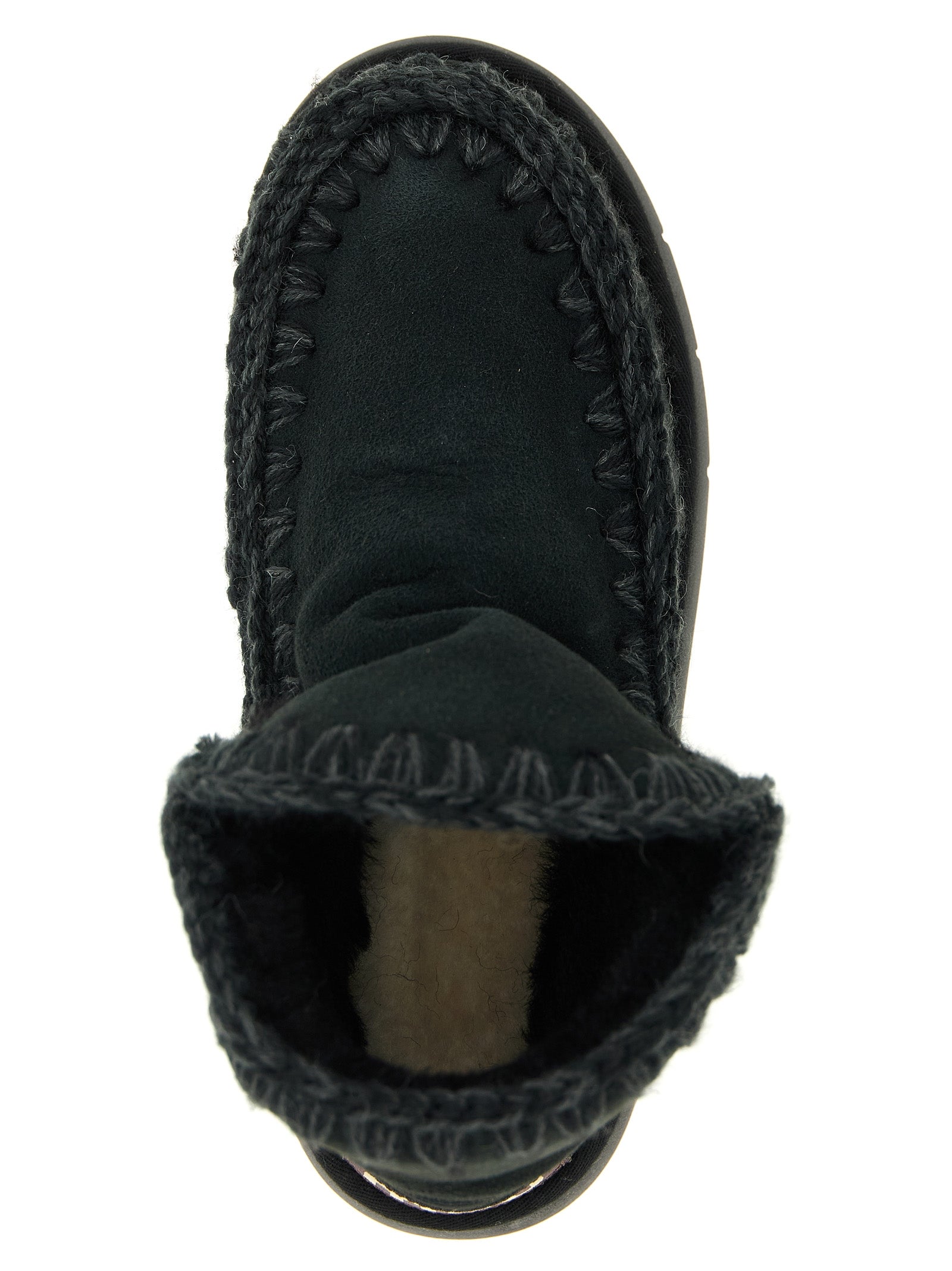 Mou Black Lamb Leather Ankle Boots
