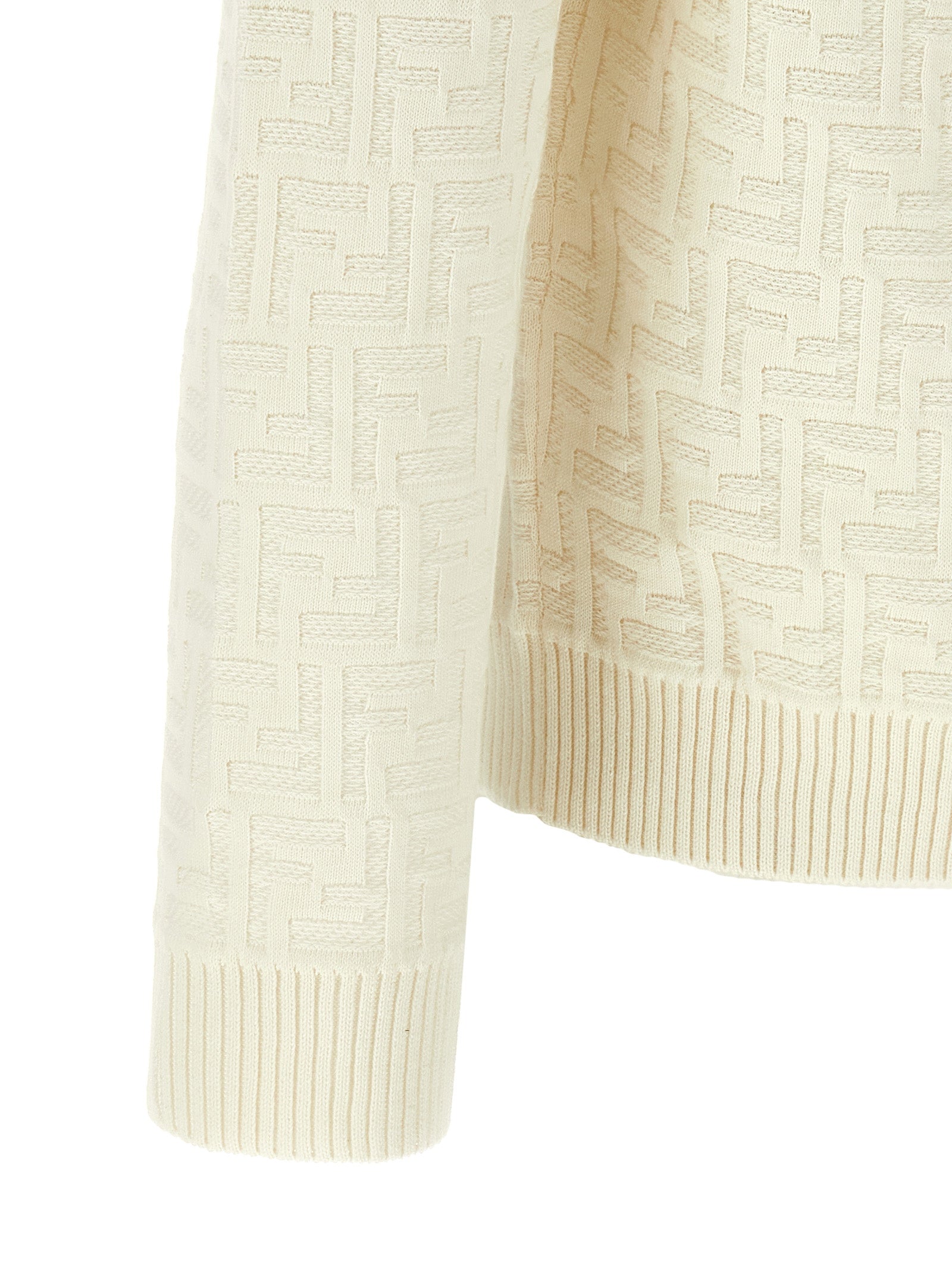 Fendi White Cotton Cardigan