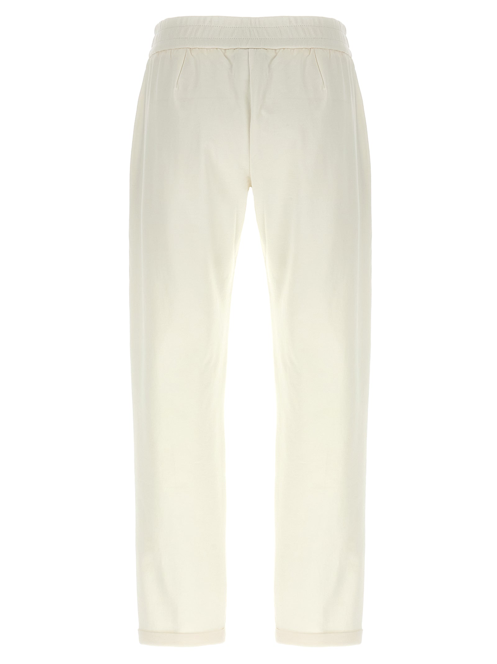 Brunello Cucinelli White Cotton Joggers (Workout Pants)