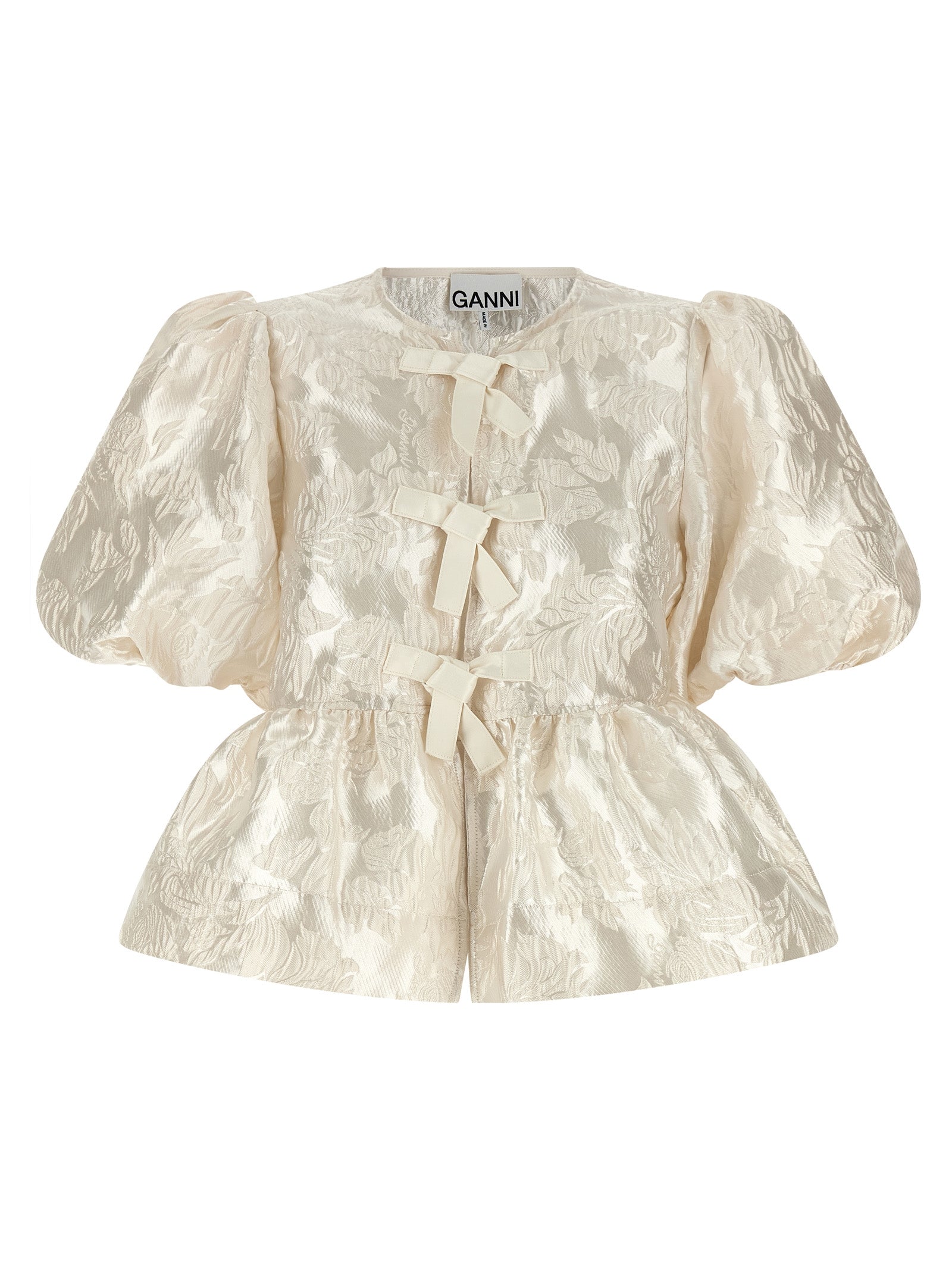 Ganni White Polyester Blouse