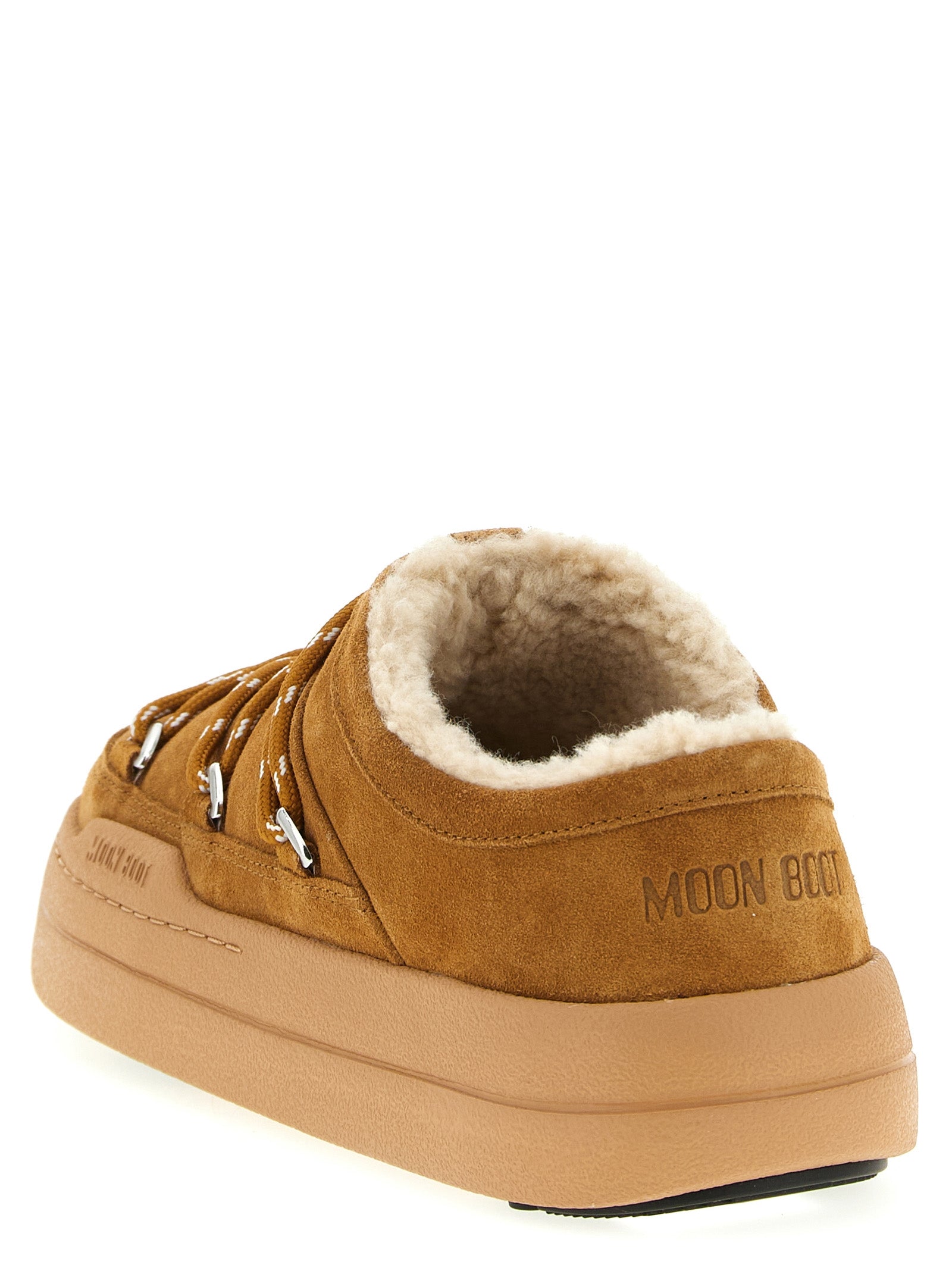 Moon Boot Brown Suede Leather Mules