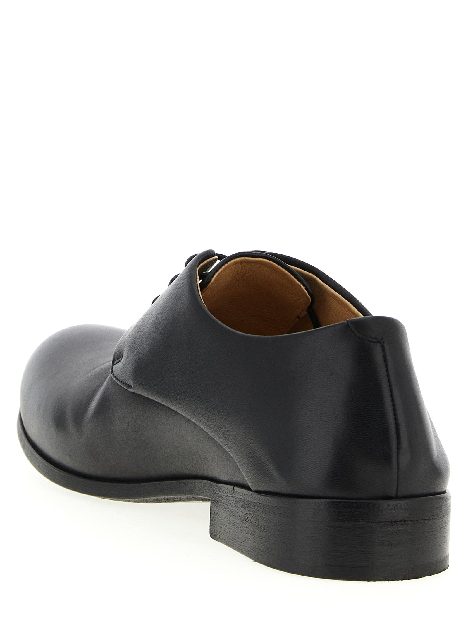 Marsell Black Calfskin Oxfords And Derbies