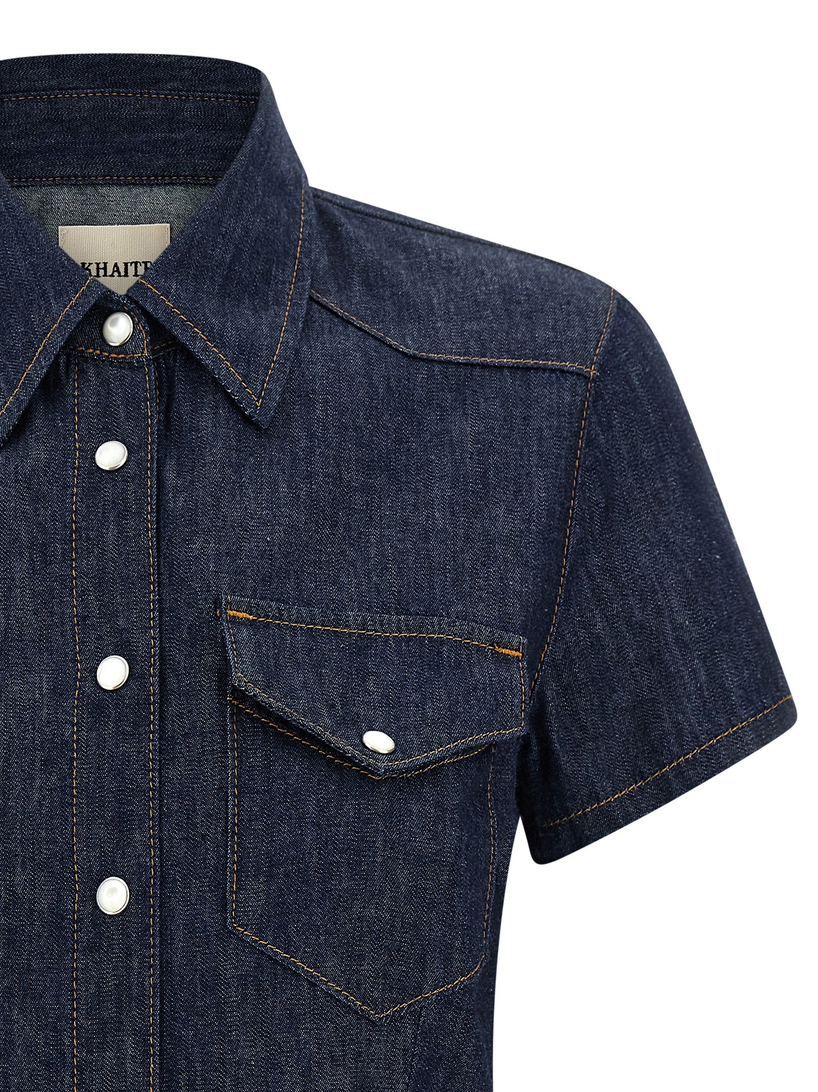 Khaite Blue Cotton Blouse