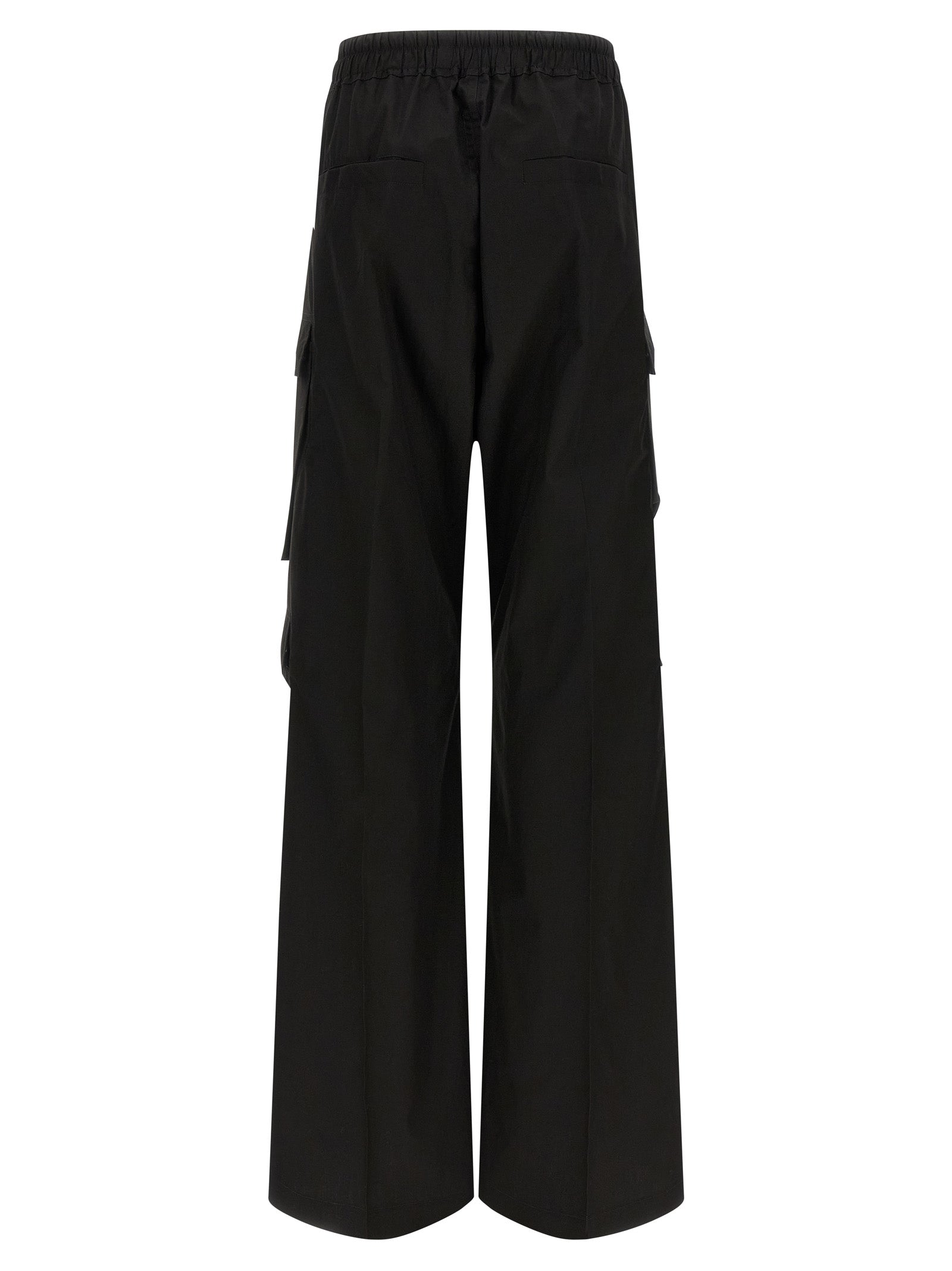Rick Owens Black Cotton Cargo Pants