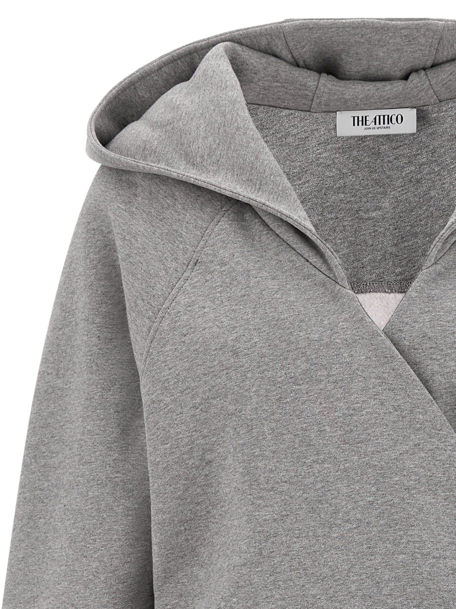 The Attico Gray Cotton Short Dress