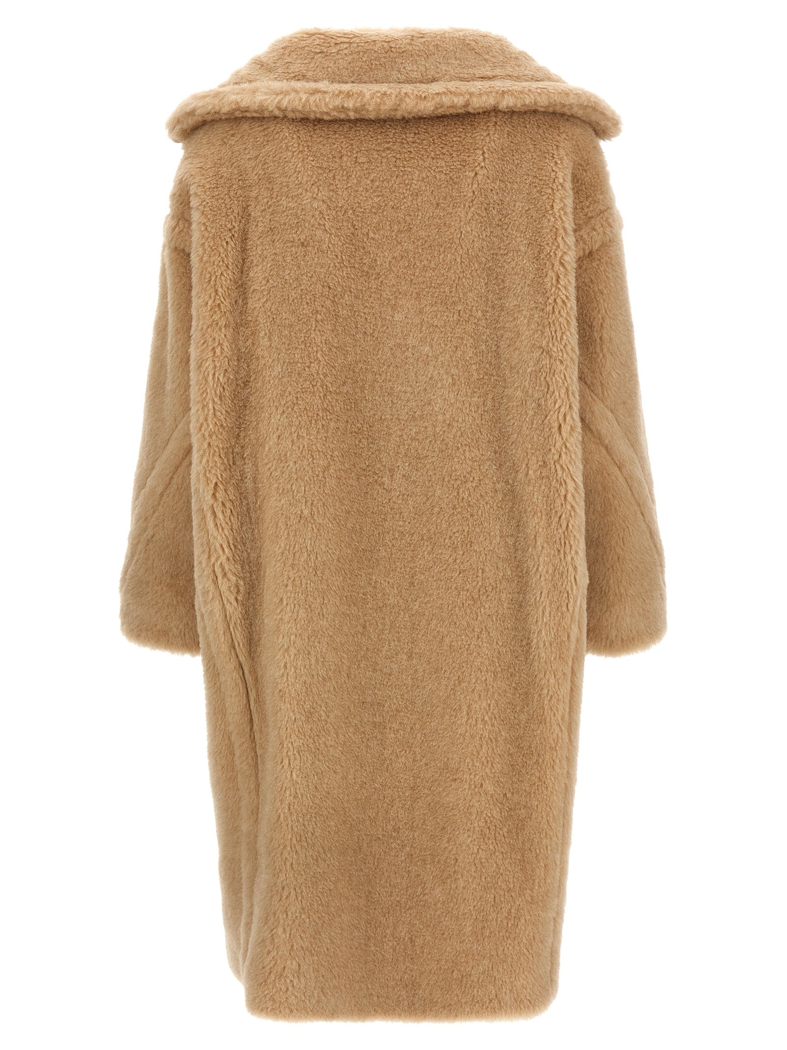 Max Mara Beige Alpaca Leather Coat