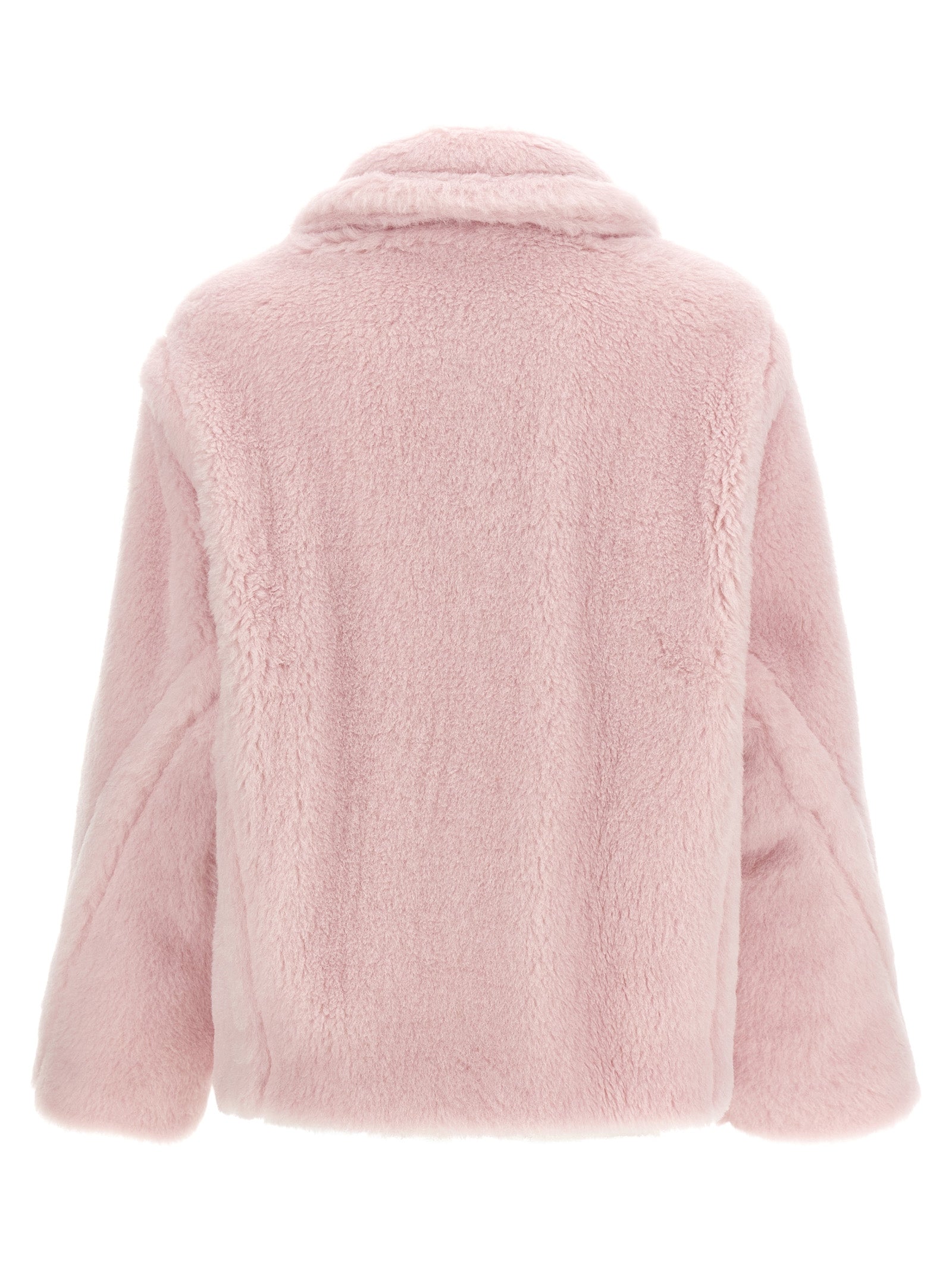 Max Mara Multicolor Alpaca Leather Coat