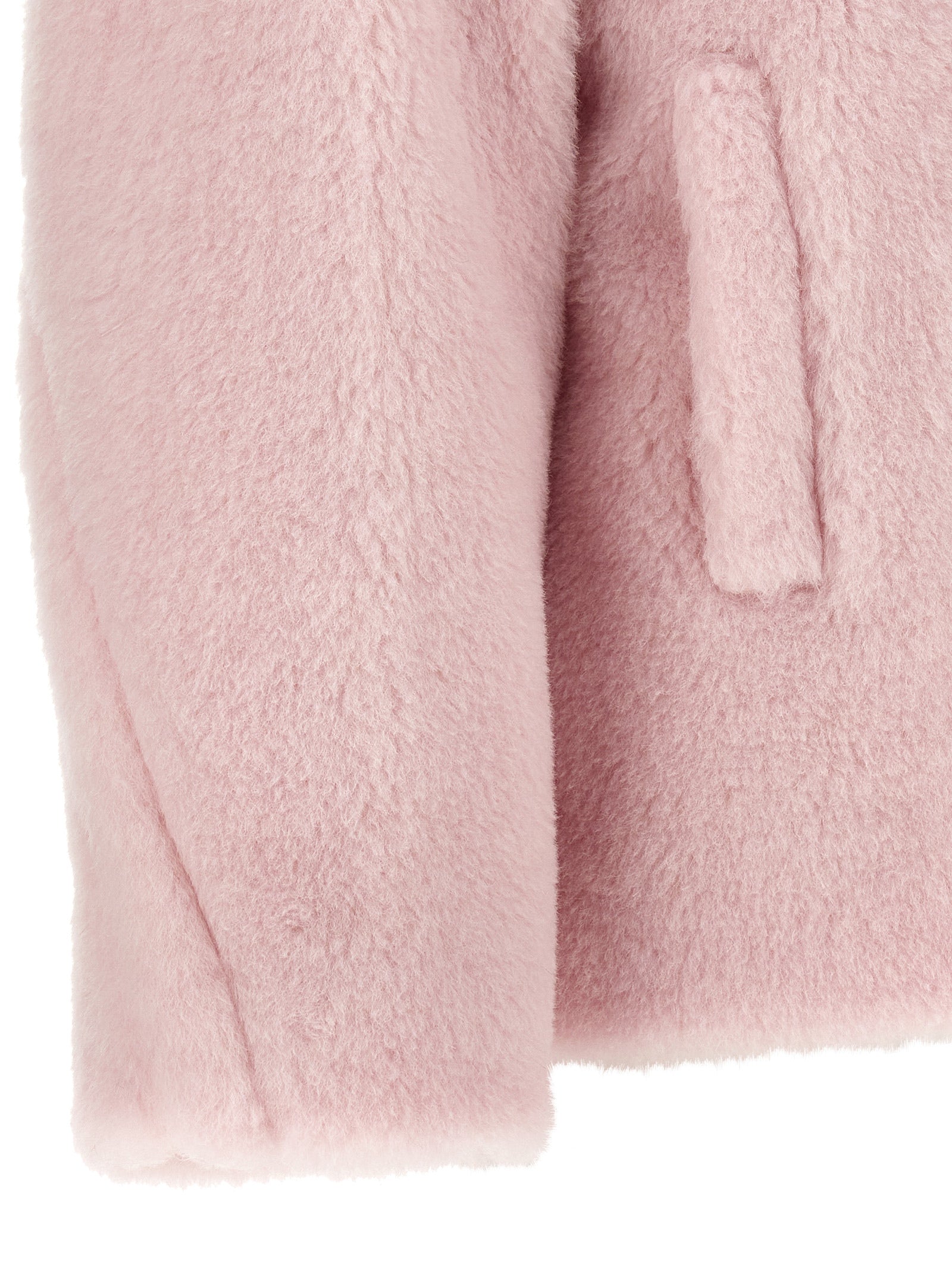 Max Mara Multicolor Alpaca Leather Coat