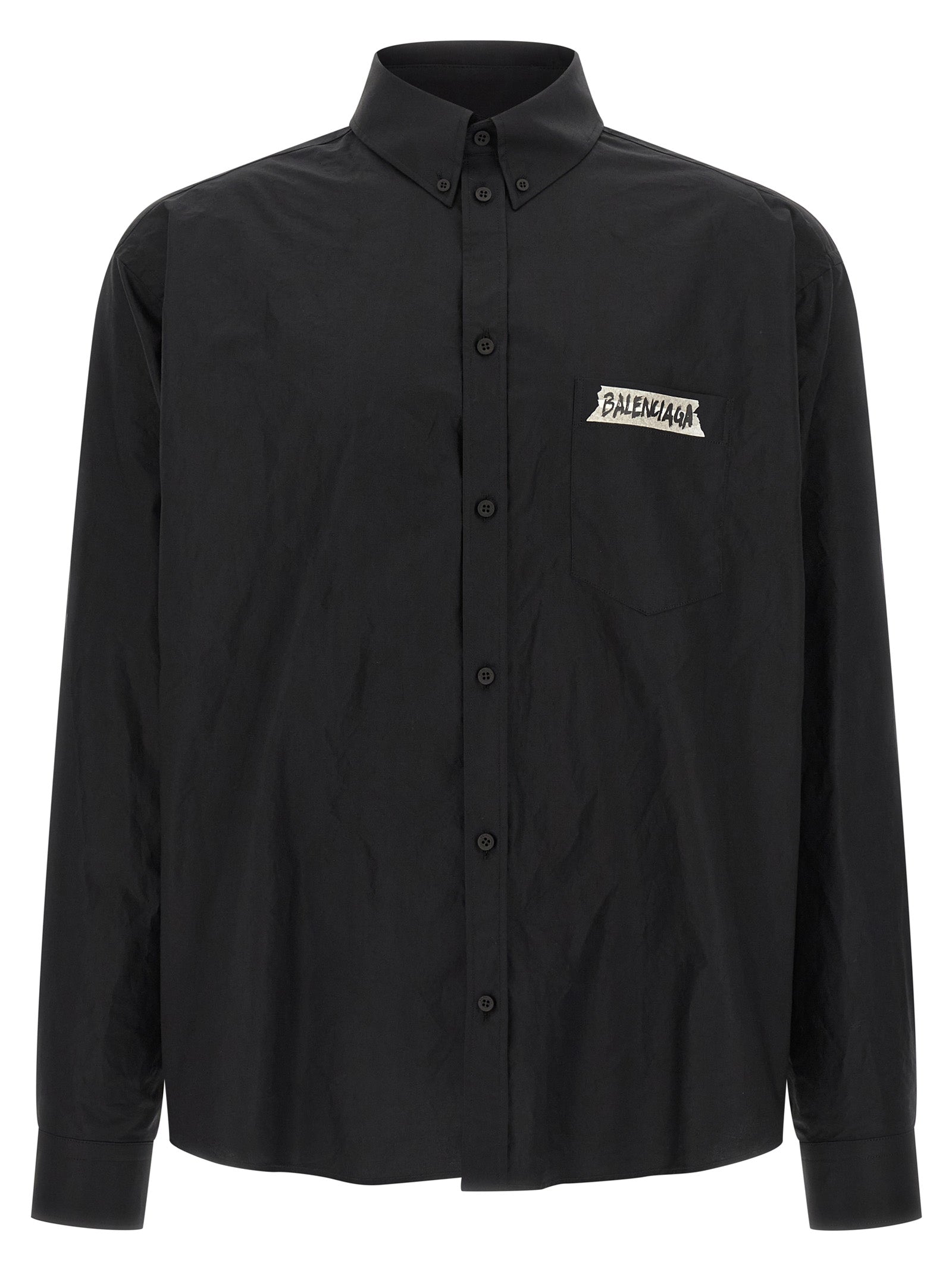 Balenciaga Black Cotton Blouse