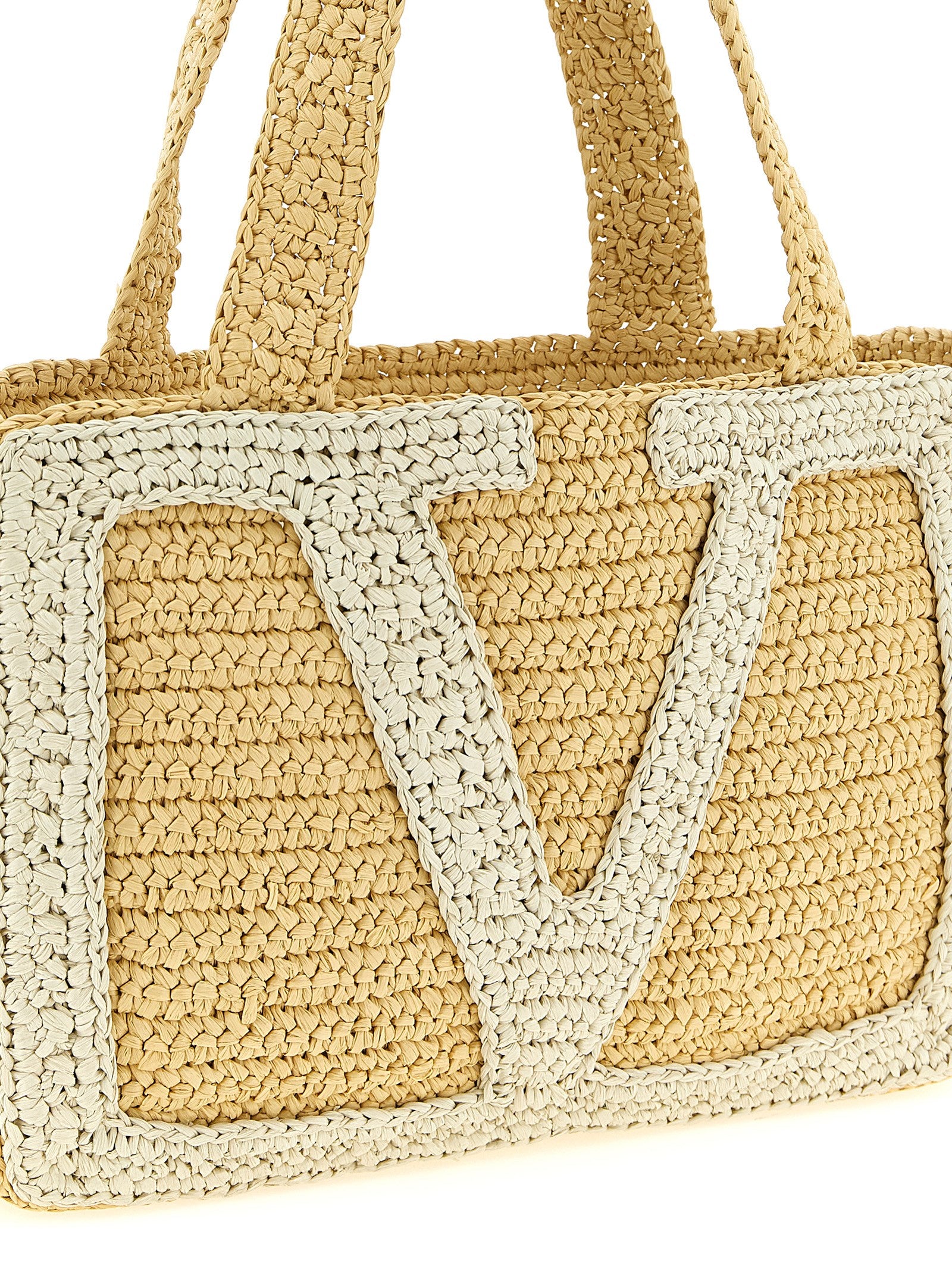 Valentino Garavani White Viscose Tote Bag