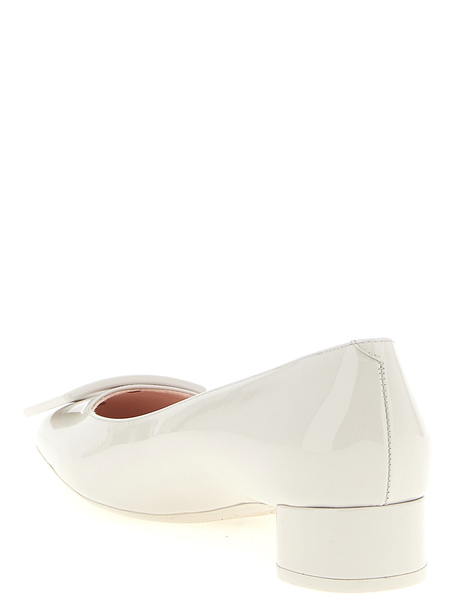 Roger Vivier Gray Calfskin Mid Heel Pumps