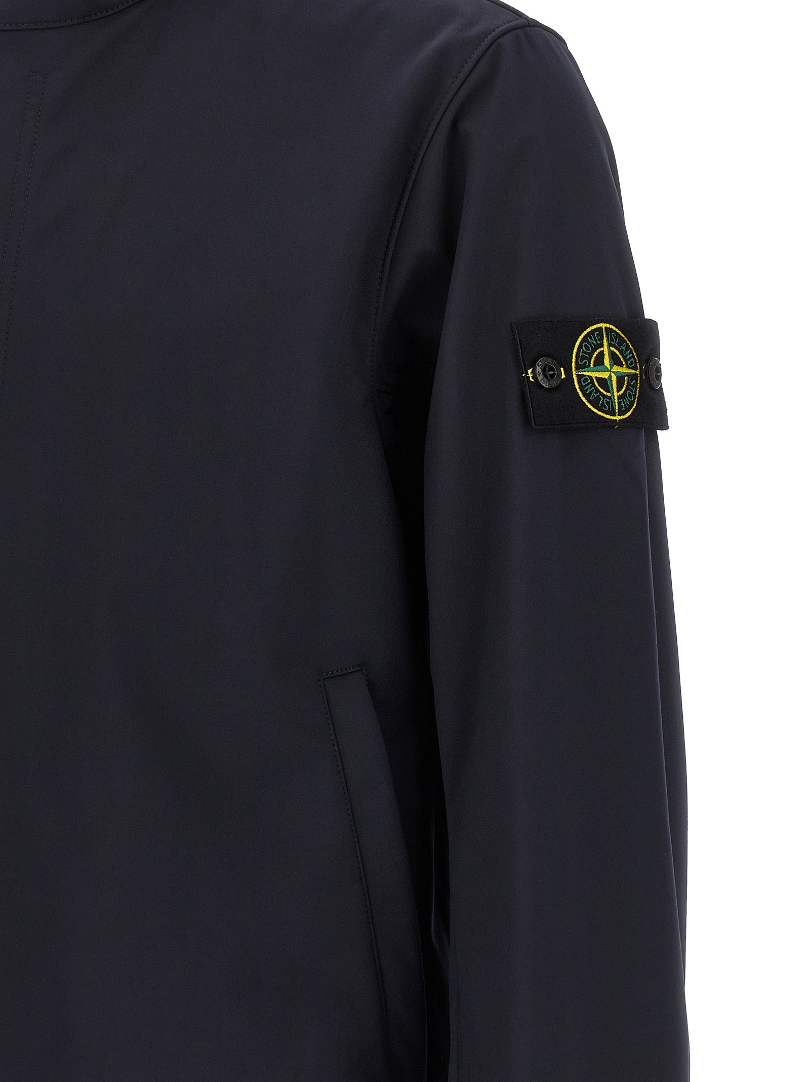 Stone Island Blue Polyester Shell Jacket