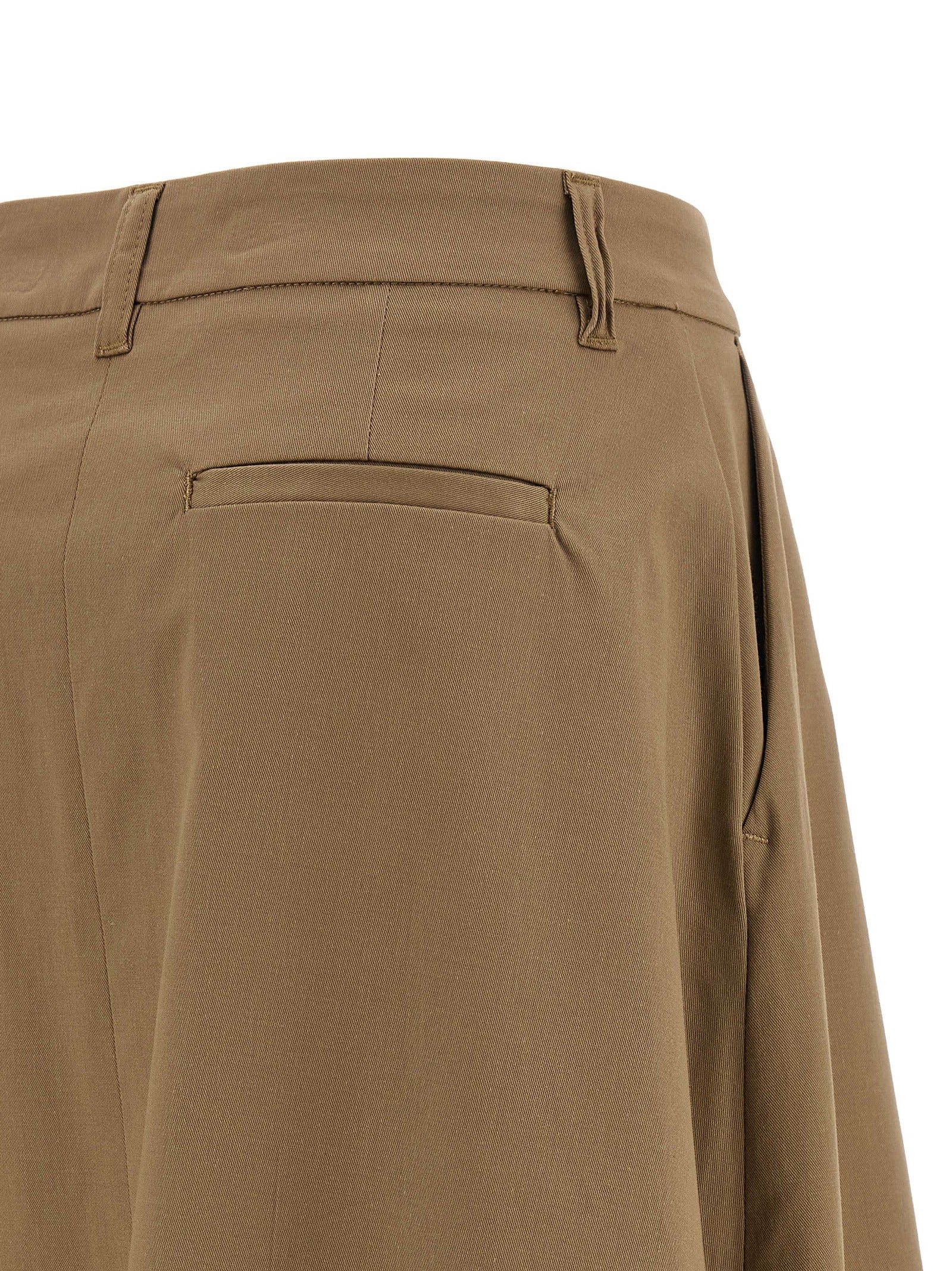 THELATEST Brown Cotton Mini Skirt