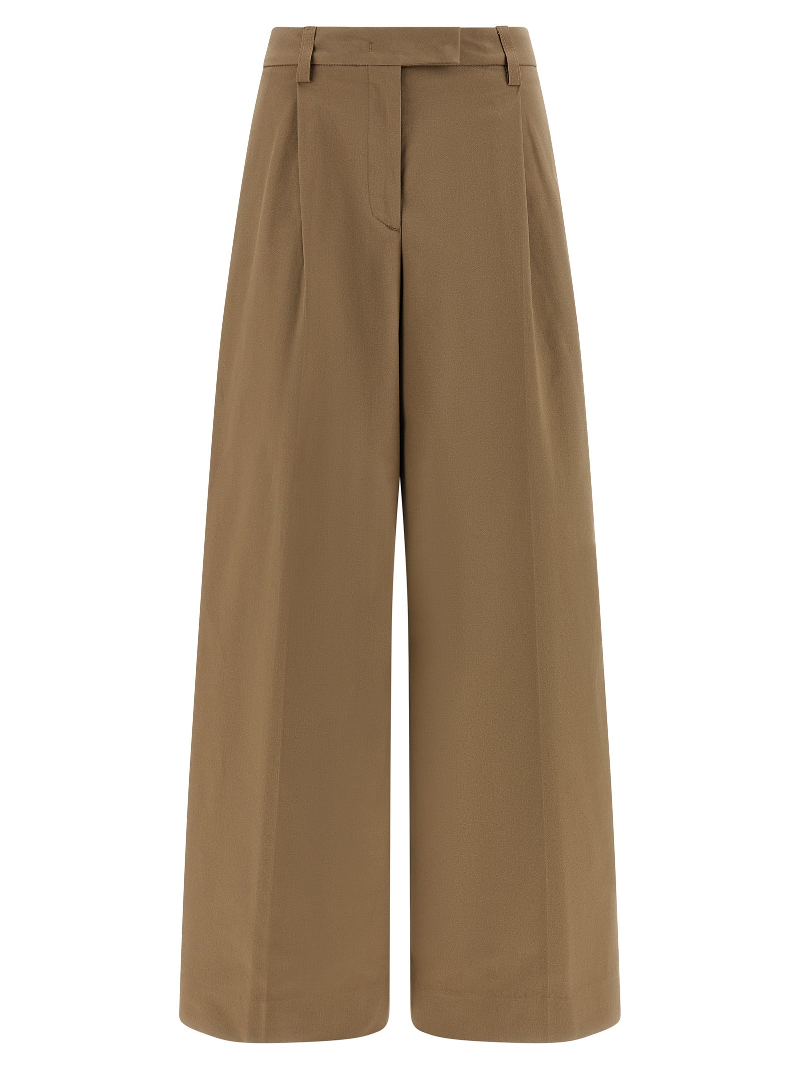 THELATEST Brown Cotton Casual Pants