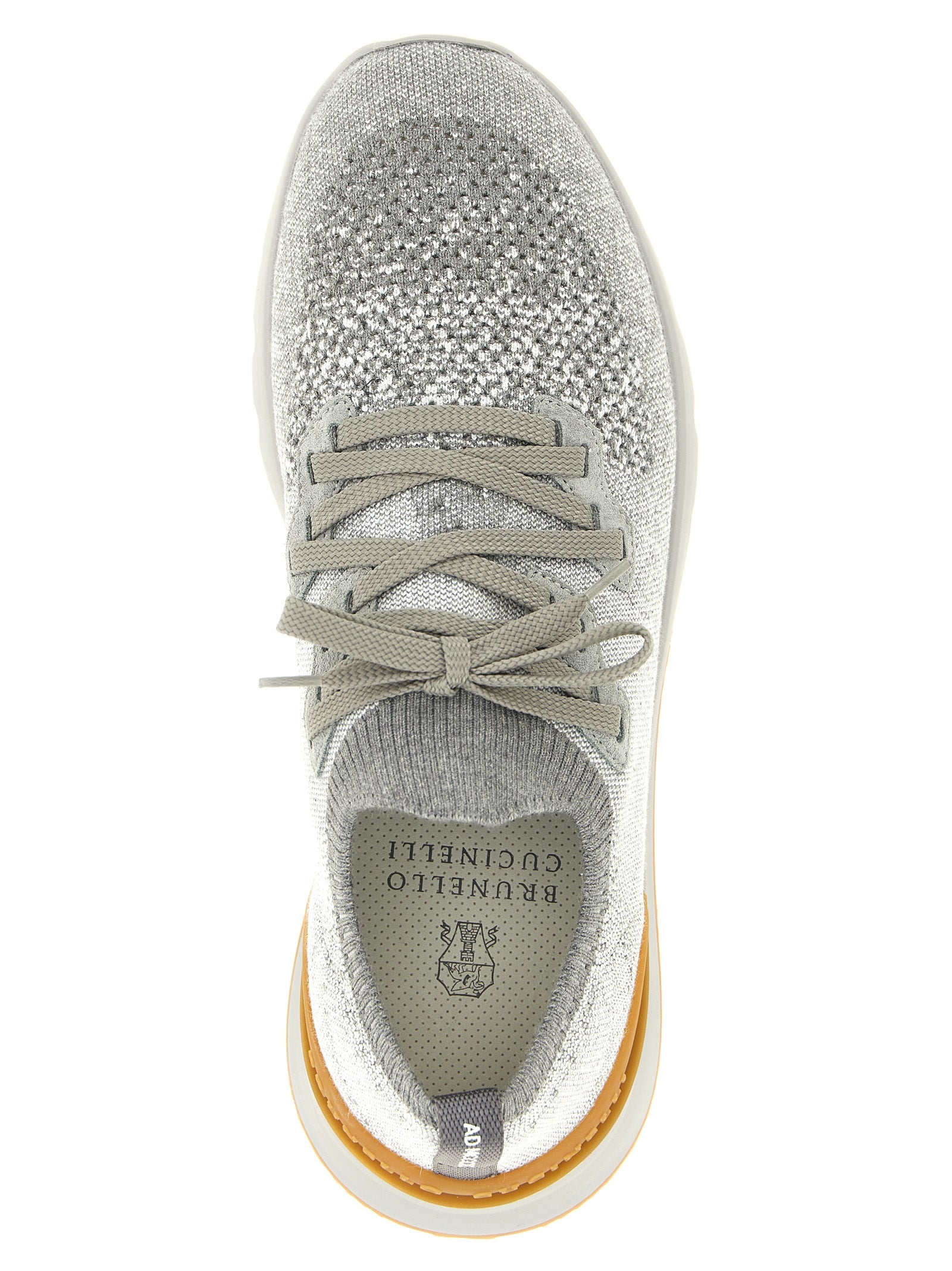 Brunello Cucinelli Gray Cotton Athletic Sneakers