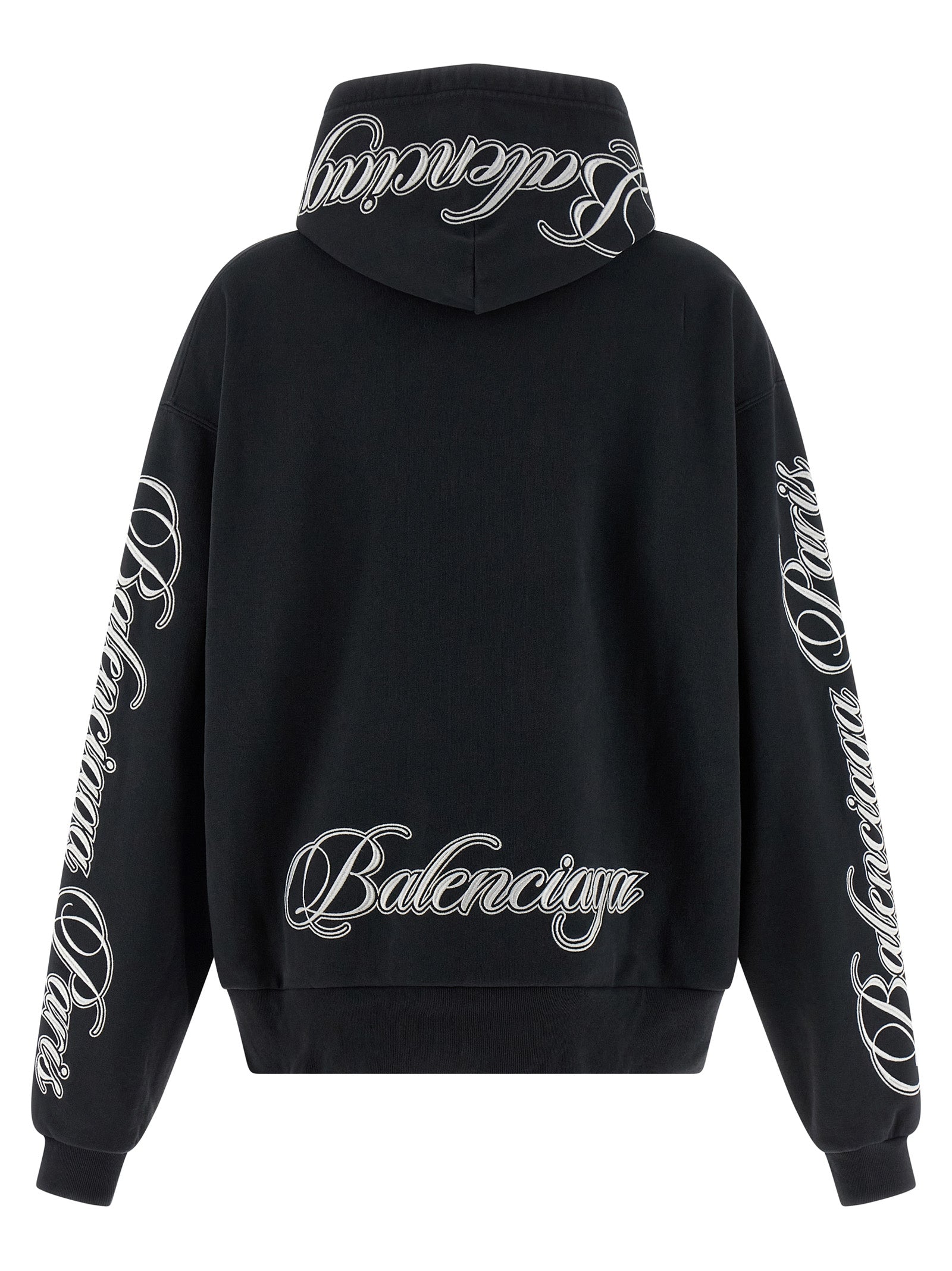 Balenciaga Black Cotton Hoodie
