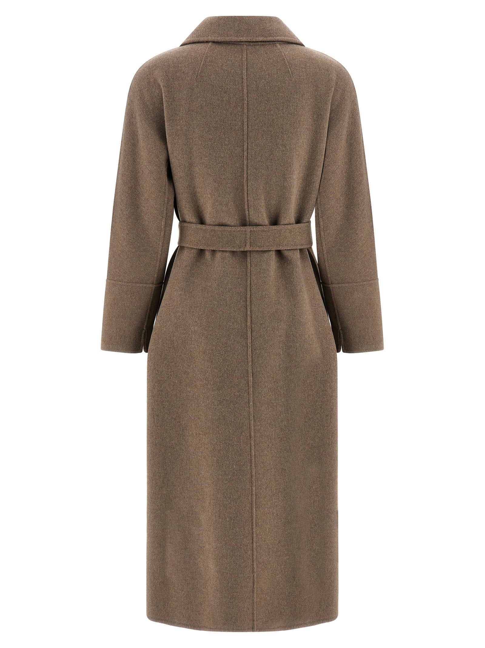 S Max Mara Brown Virgin Wool Coat