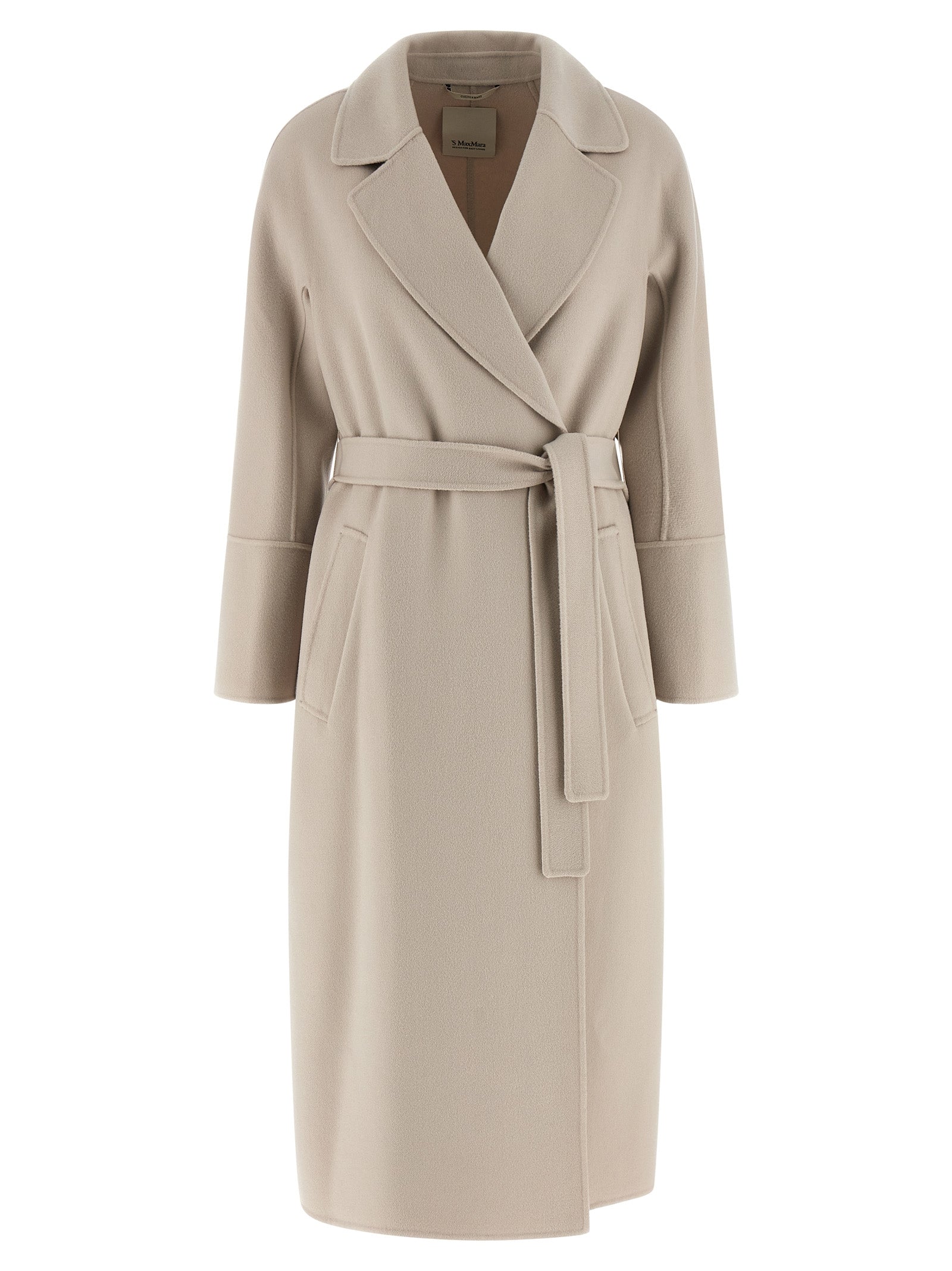 S Max Mara Beige Virgin Wool Coat
