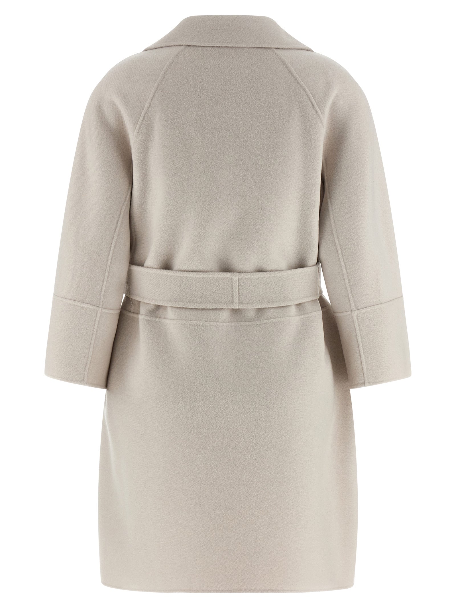 S Max Mara Beige Virgin Wool Coat
