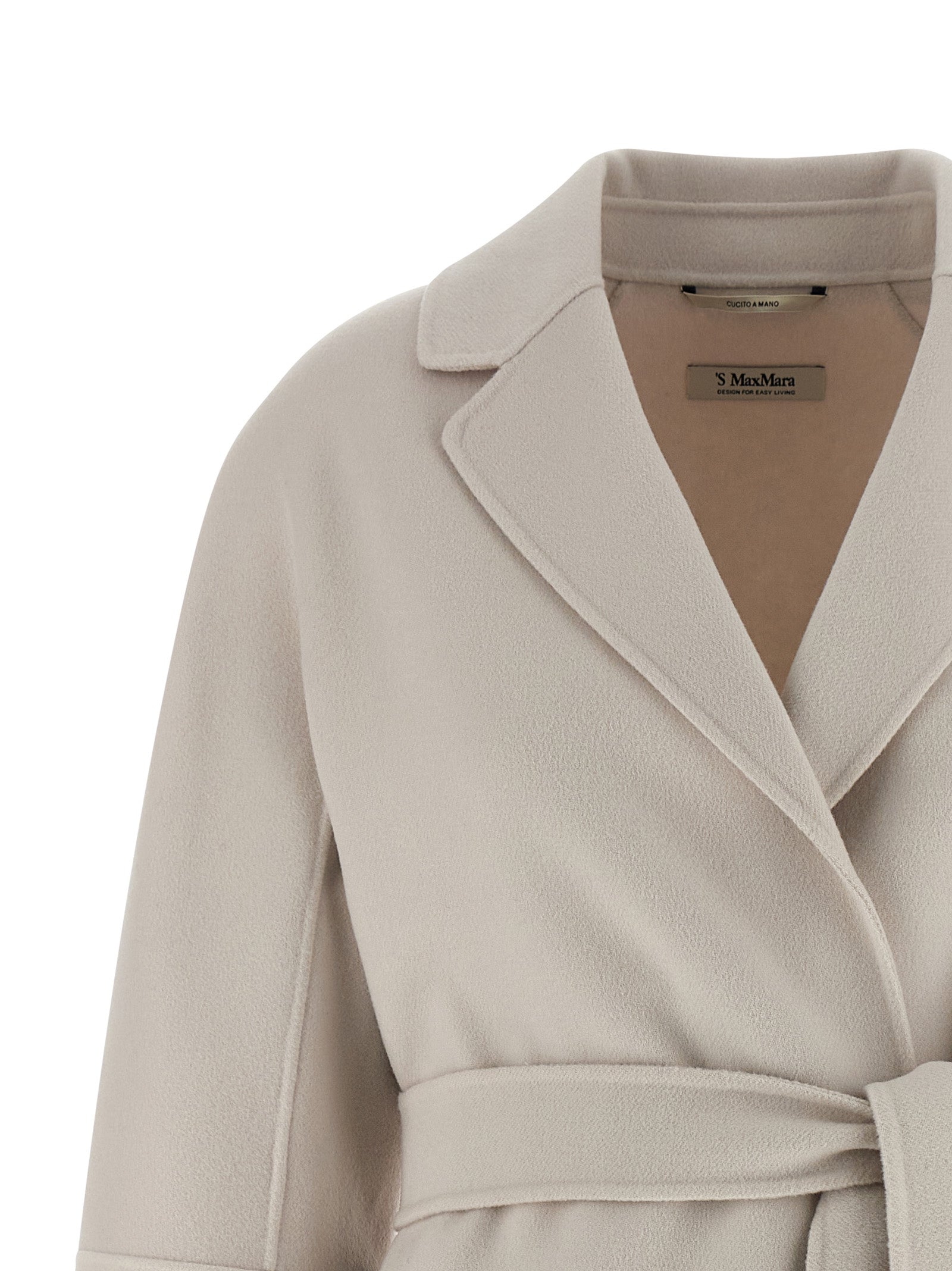 S Max Mara Beige Virgin Wool Coat