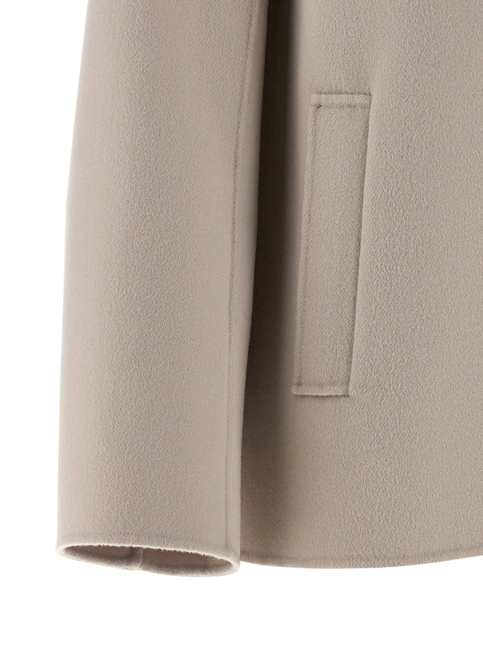 S Max Mara Beige Virgin Wool Biker Jacket