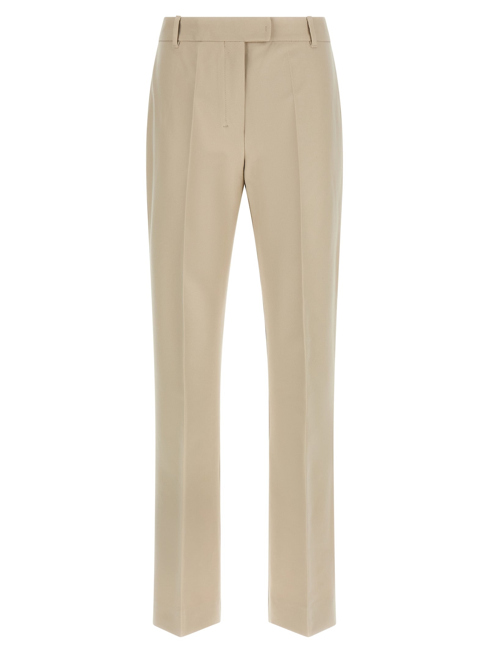 'S Max Mara Beige Cotton Cropped Pants