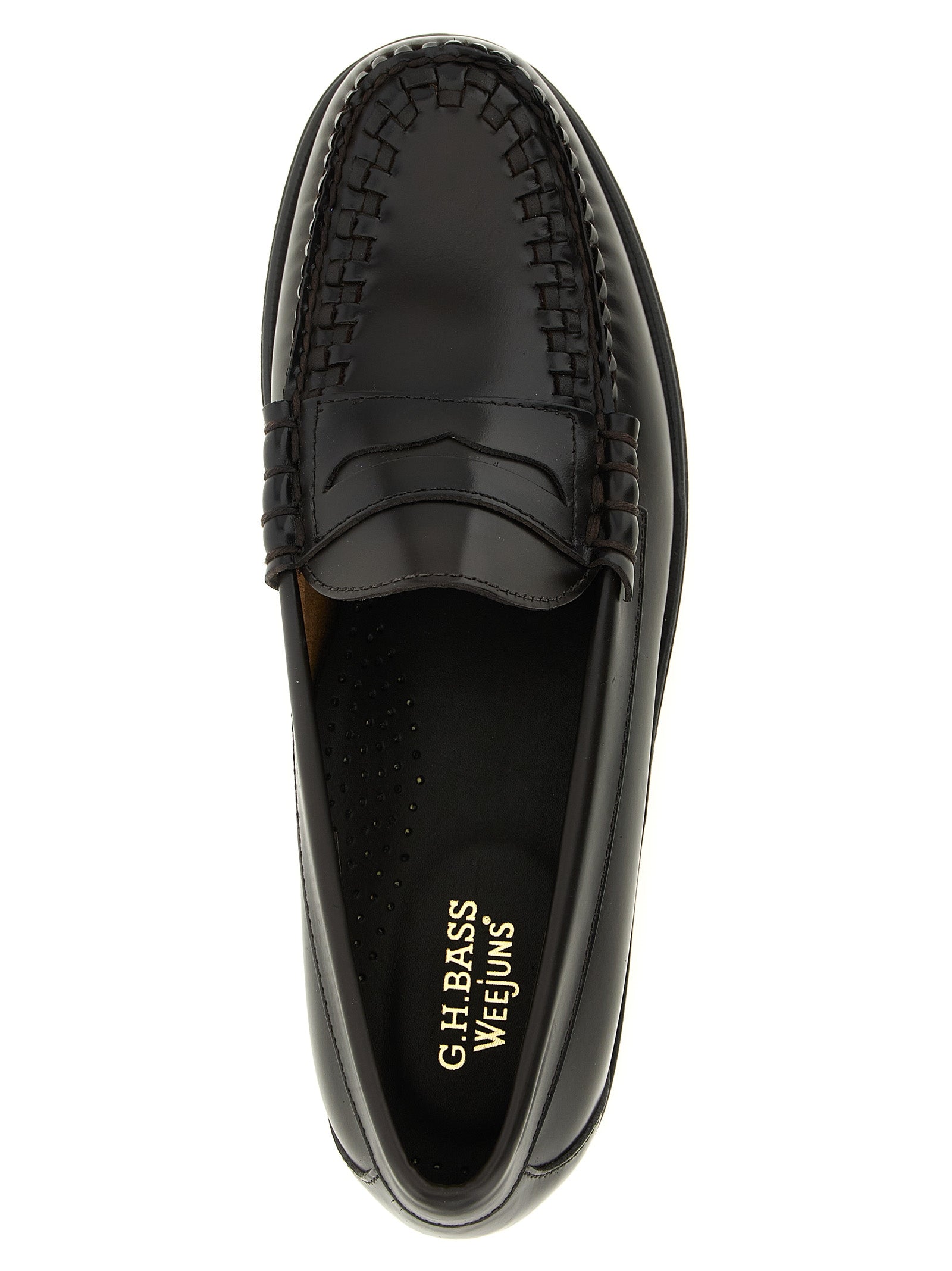 G.H. BASS Brown Cowhide Slip-On Loafers