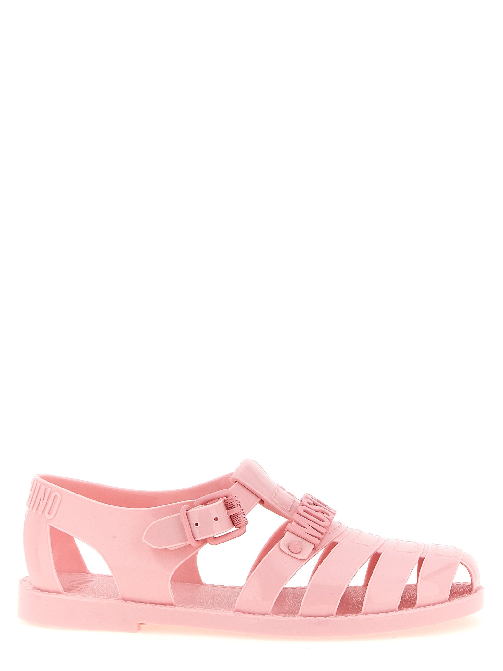 Moschino Pink Jelly Flat Sandals