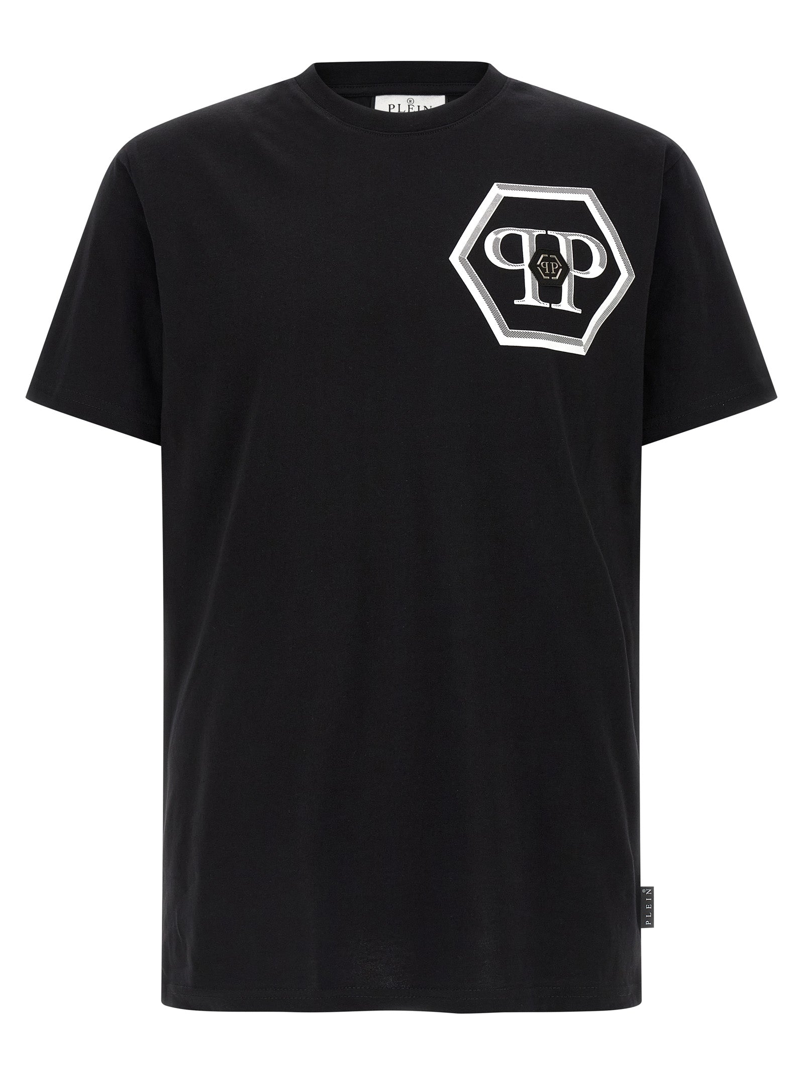 Philipp Plein Black Cotton T-Shirt