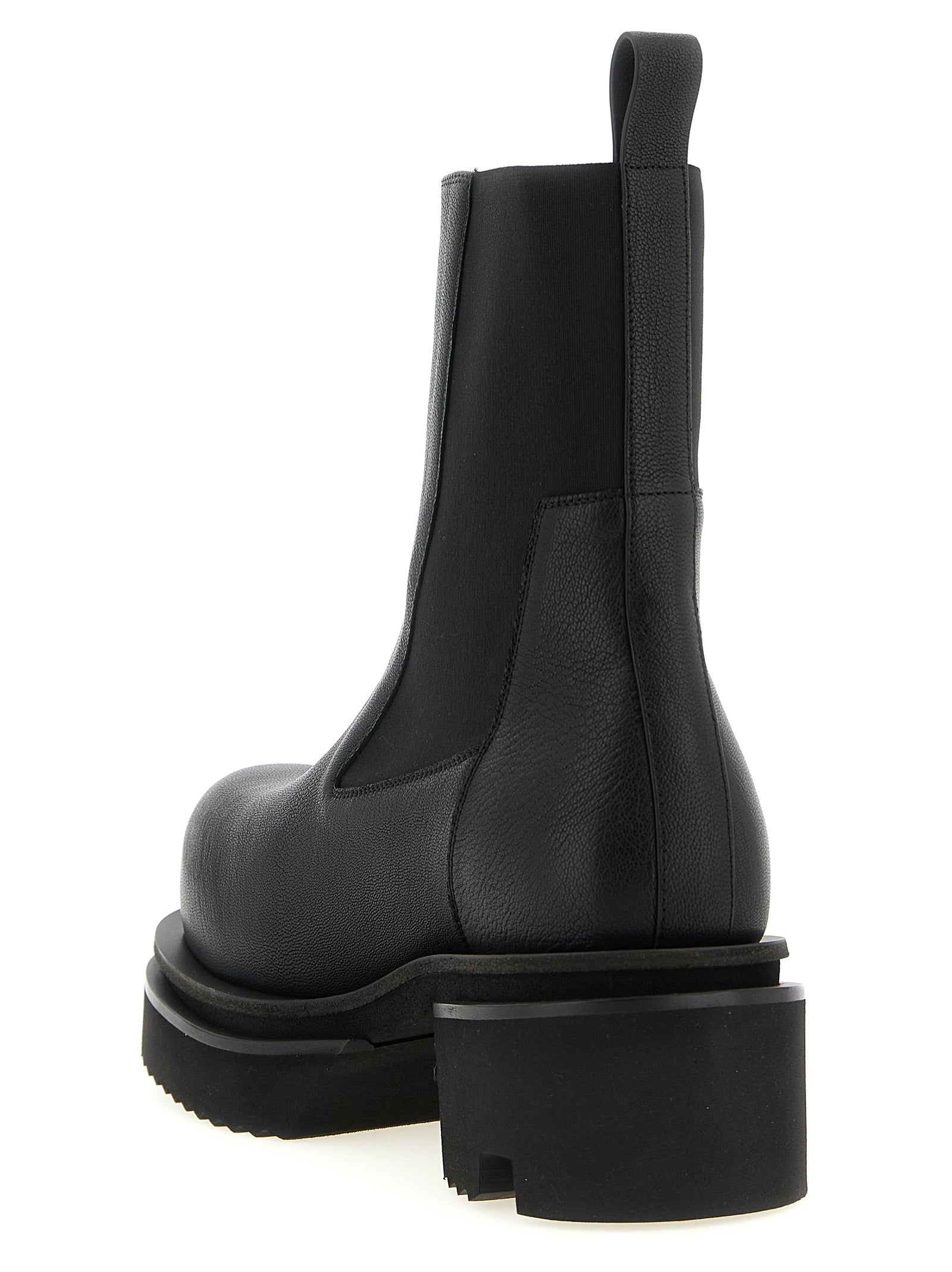 Rick Owens Black Goatskin Ankle Boots