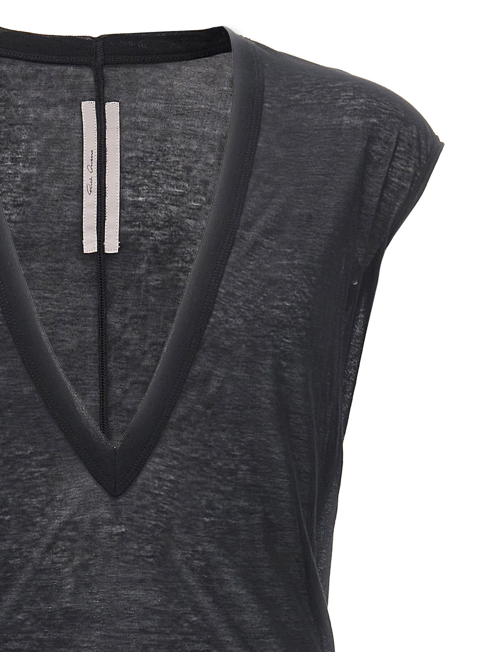 Rick Owens Black Cotton T-Shirt