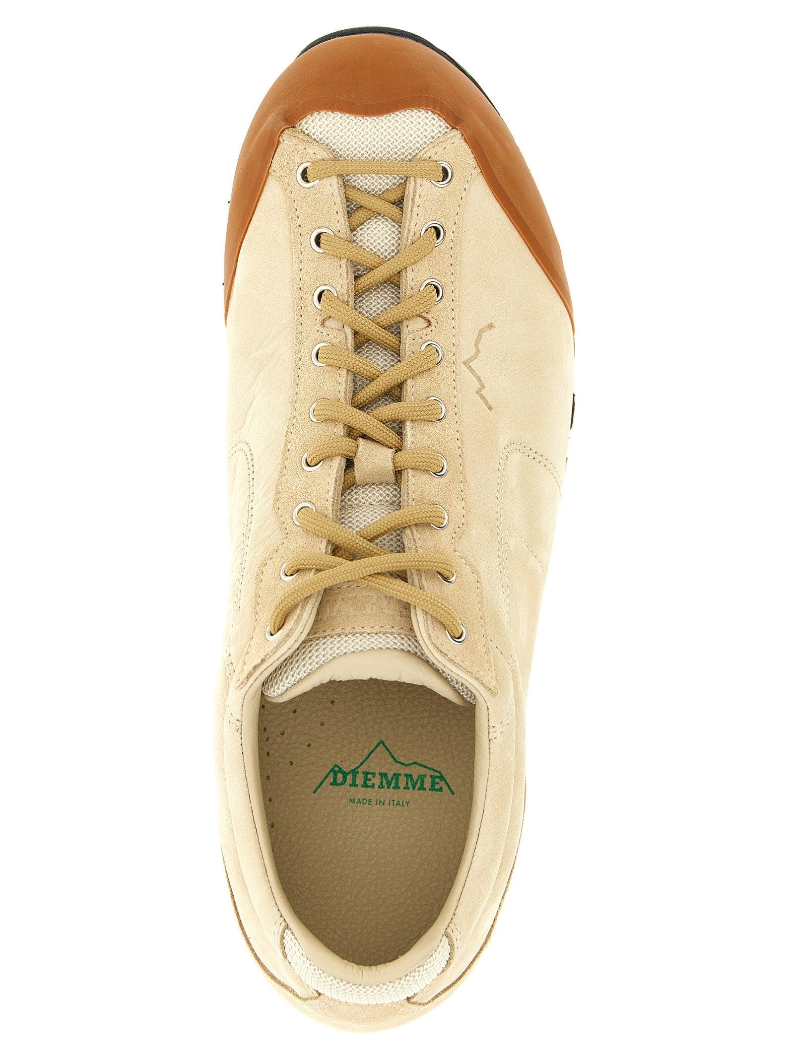 Diemme Beige Leather Athletic Sneakers
