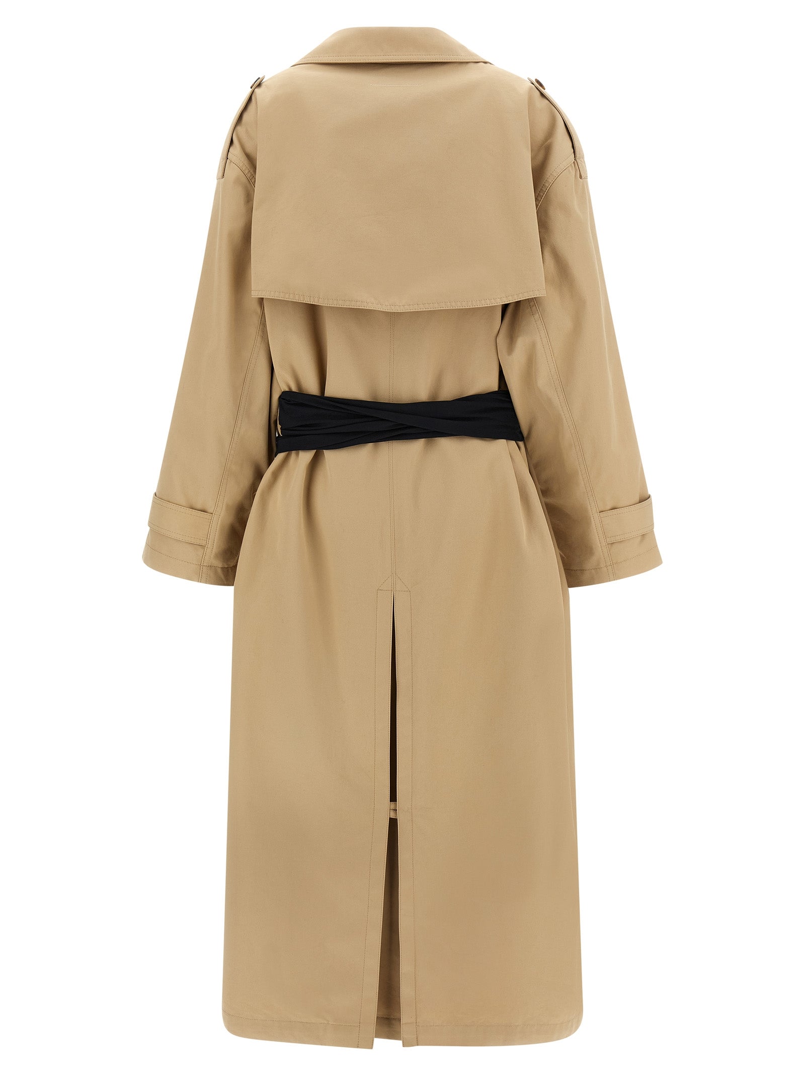 MM6 Maison Margiela Beige Cotton Coat