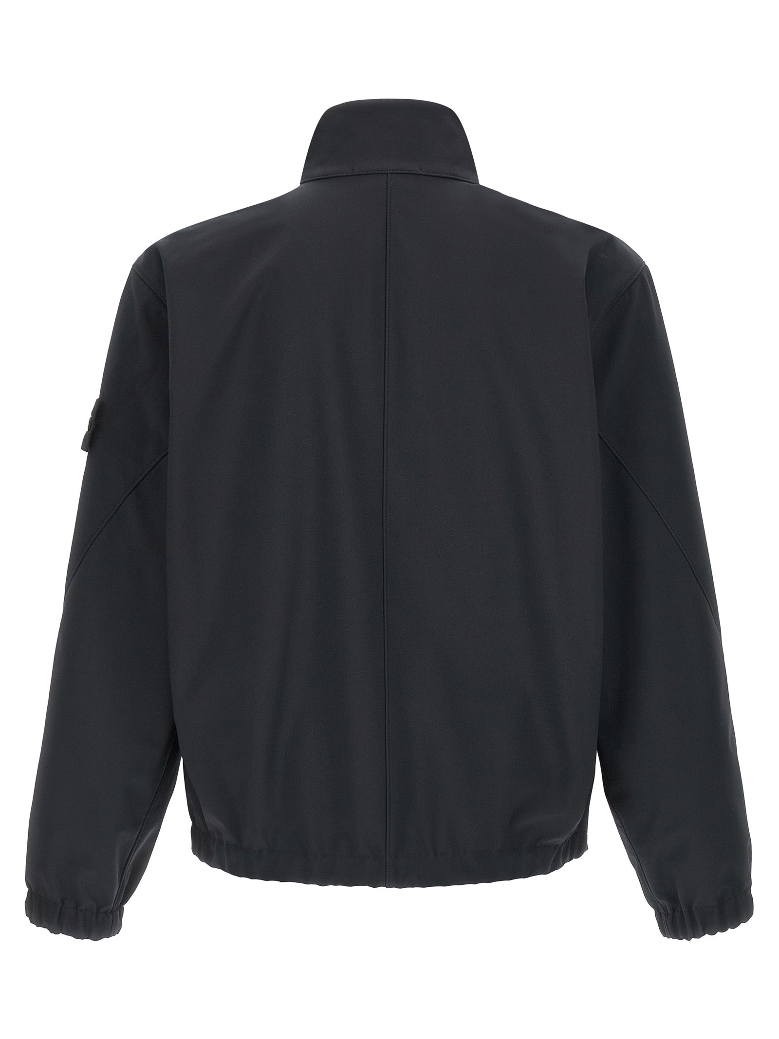 Stone Island Blue Polyester Shell Jacket