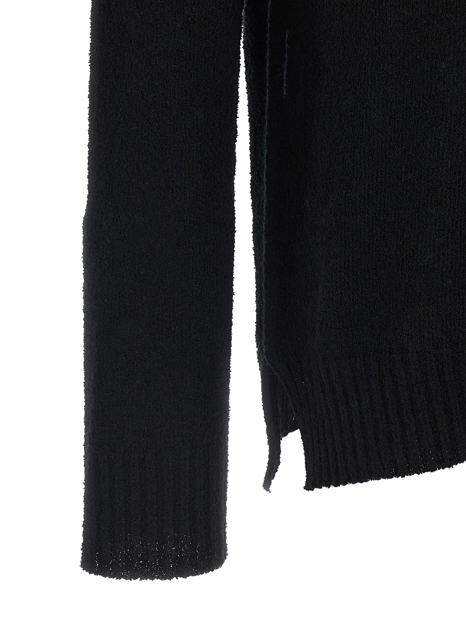 MA'RY'YA Black Cotton Cardigan