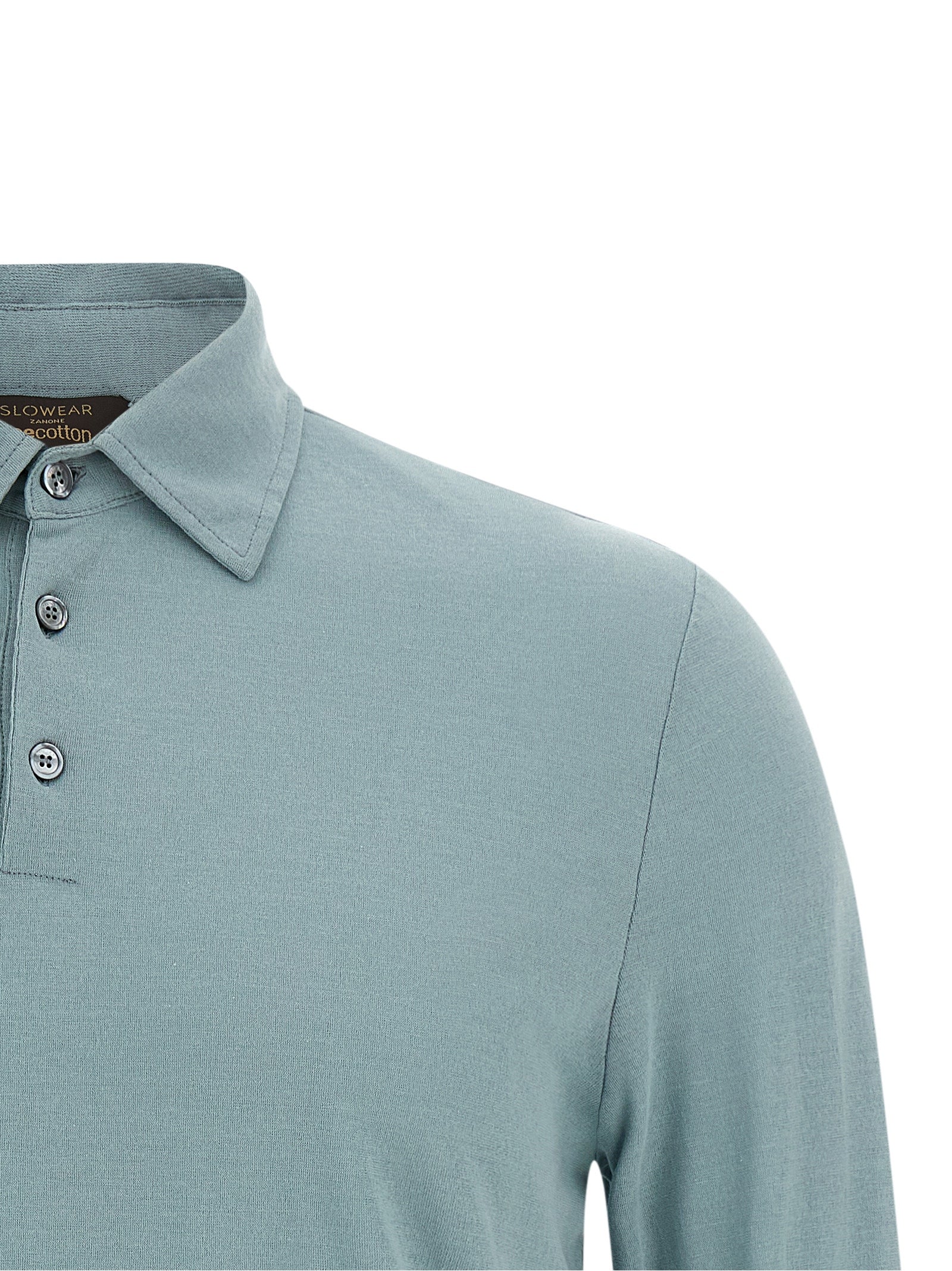 ZANONE Blue Cotton Polo Shirt