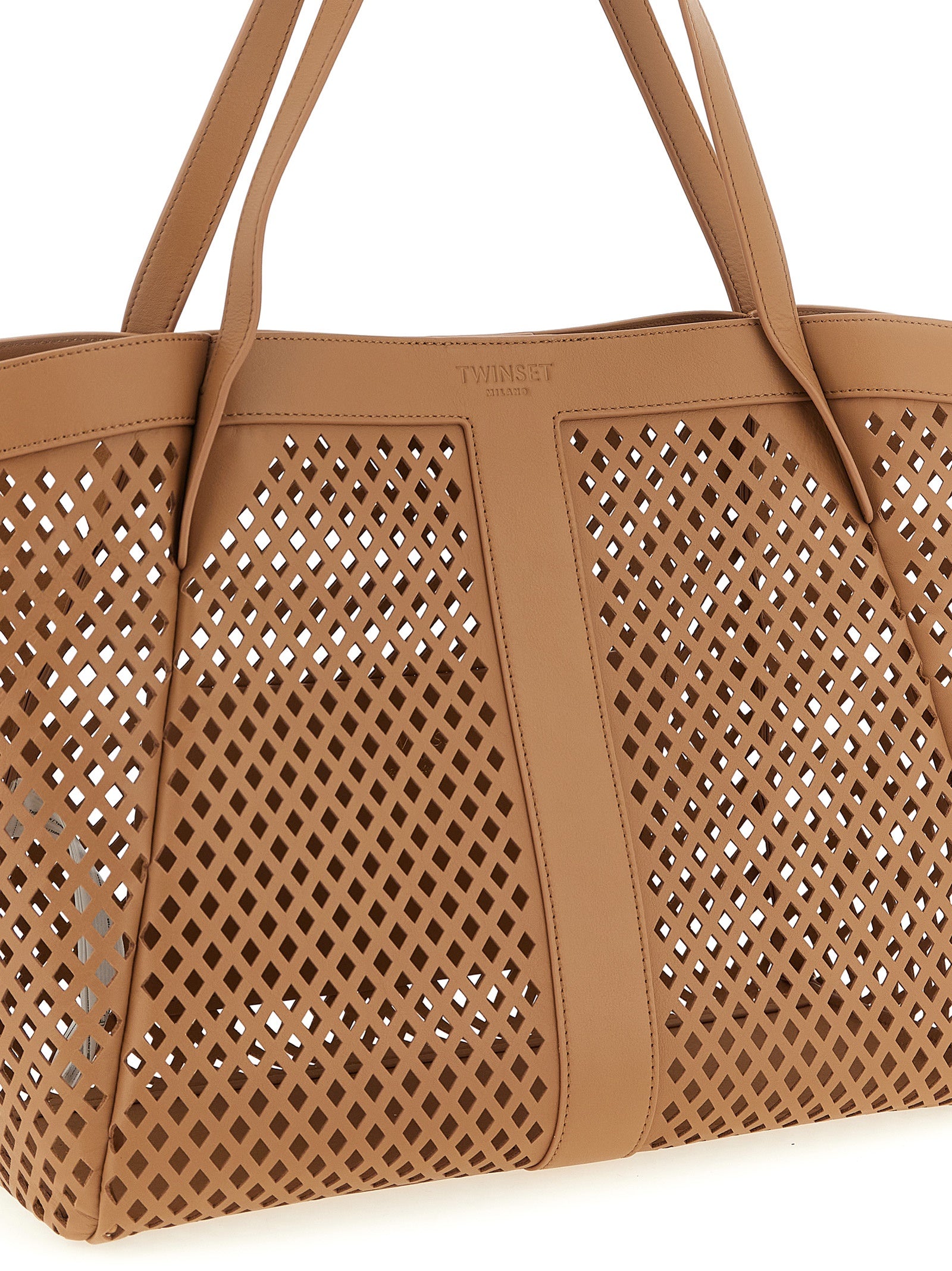 Twinset Brown Polyethylene Tote Bag