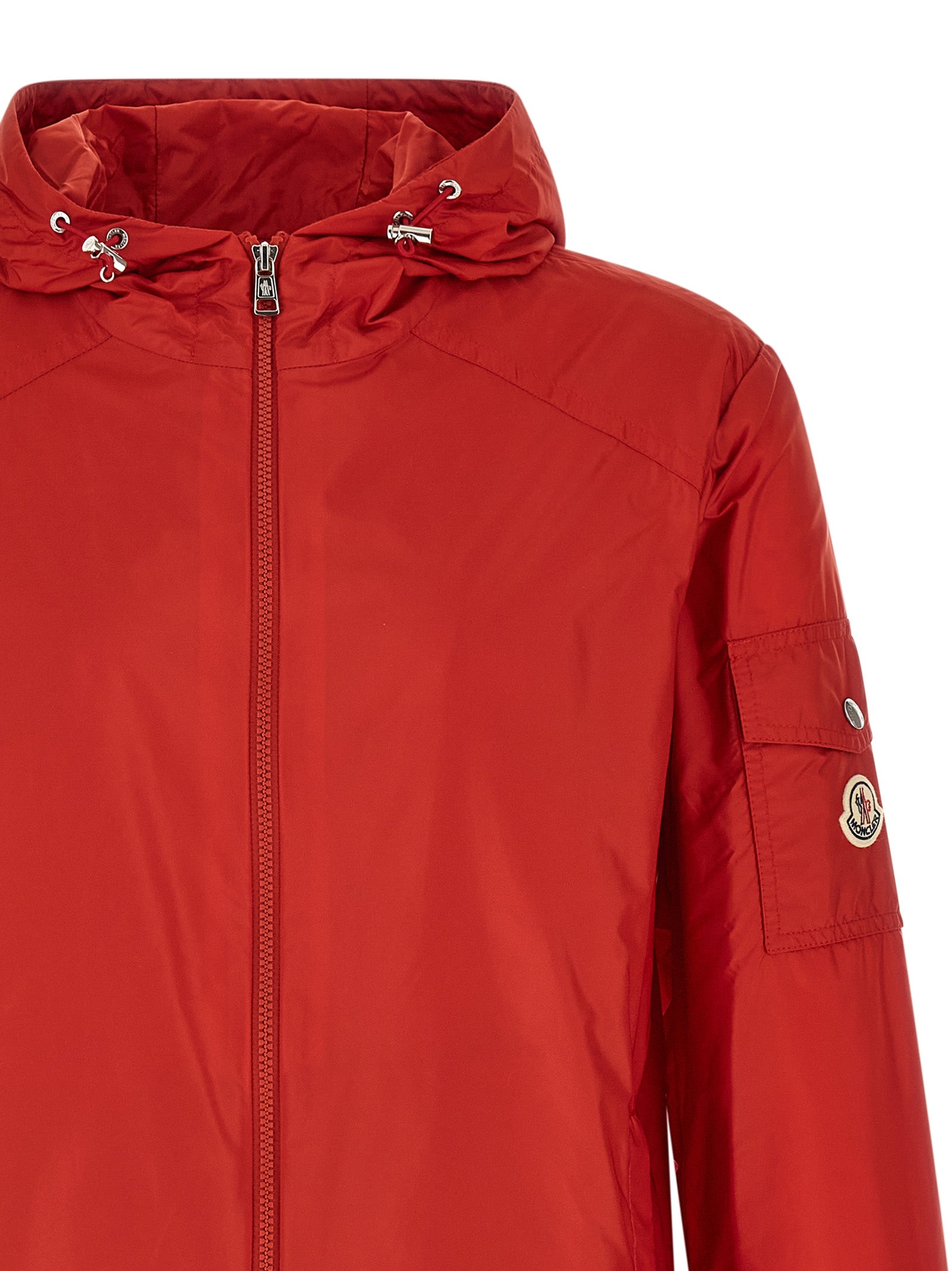 Moncler Red Polyamide Shell Jacket