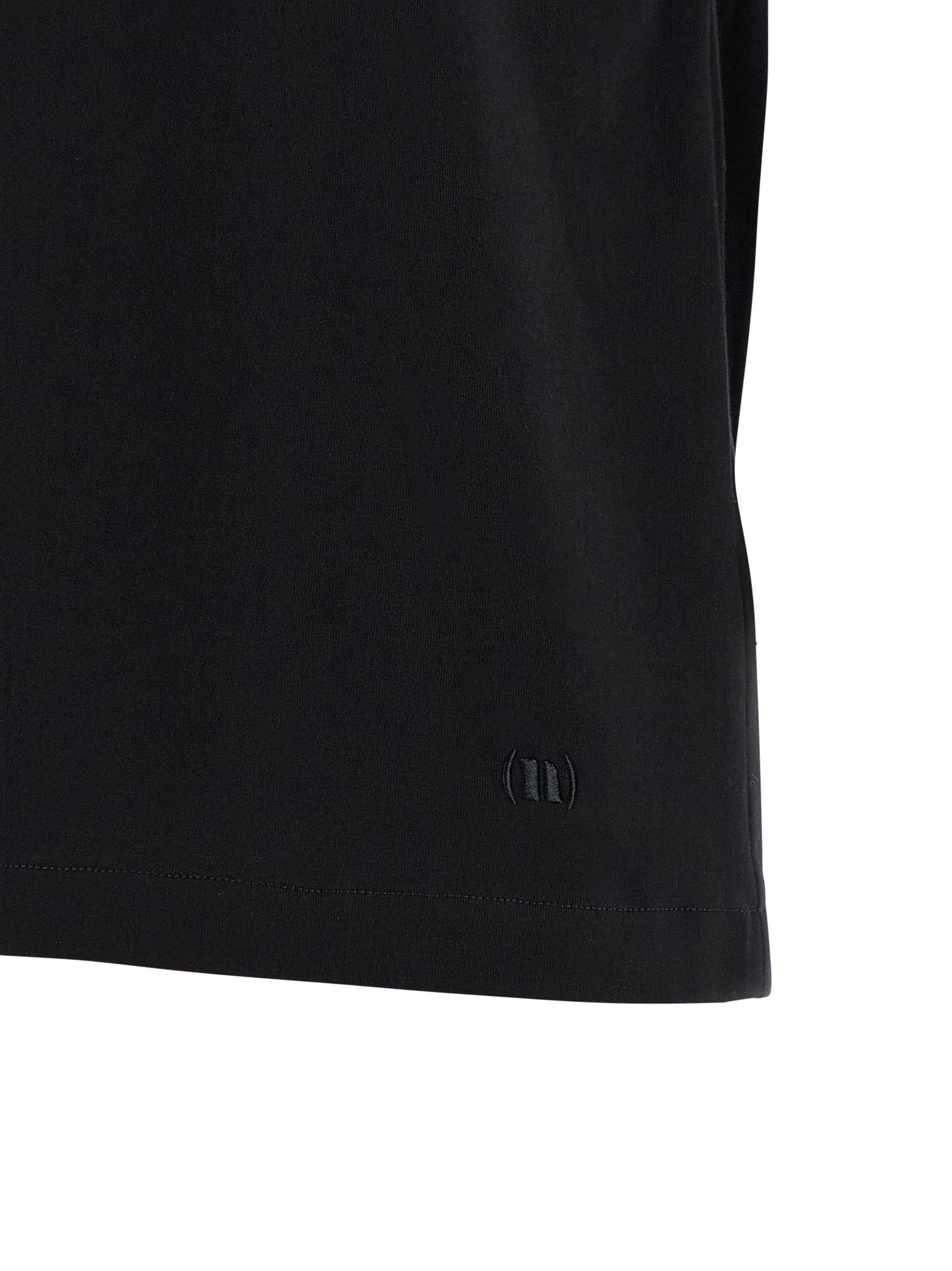 NUDE Black Cotton Sleeveles T-Shirt