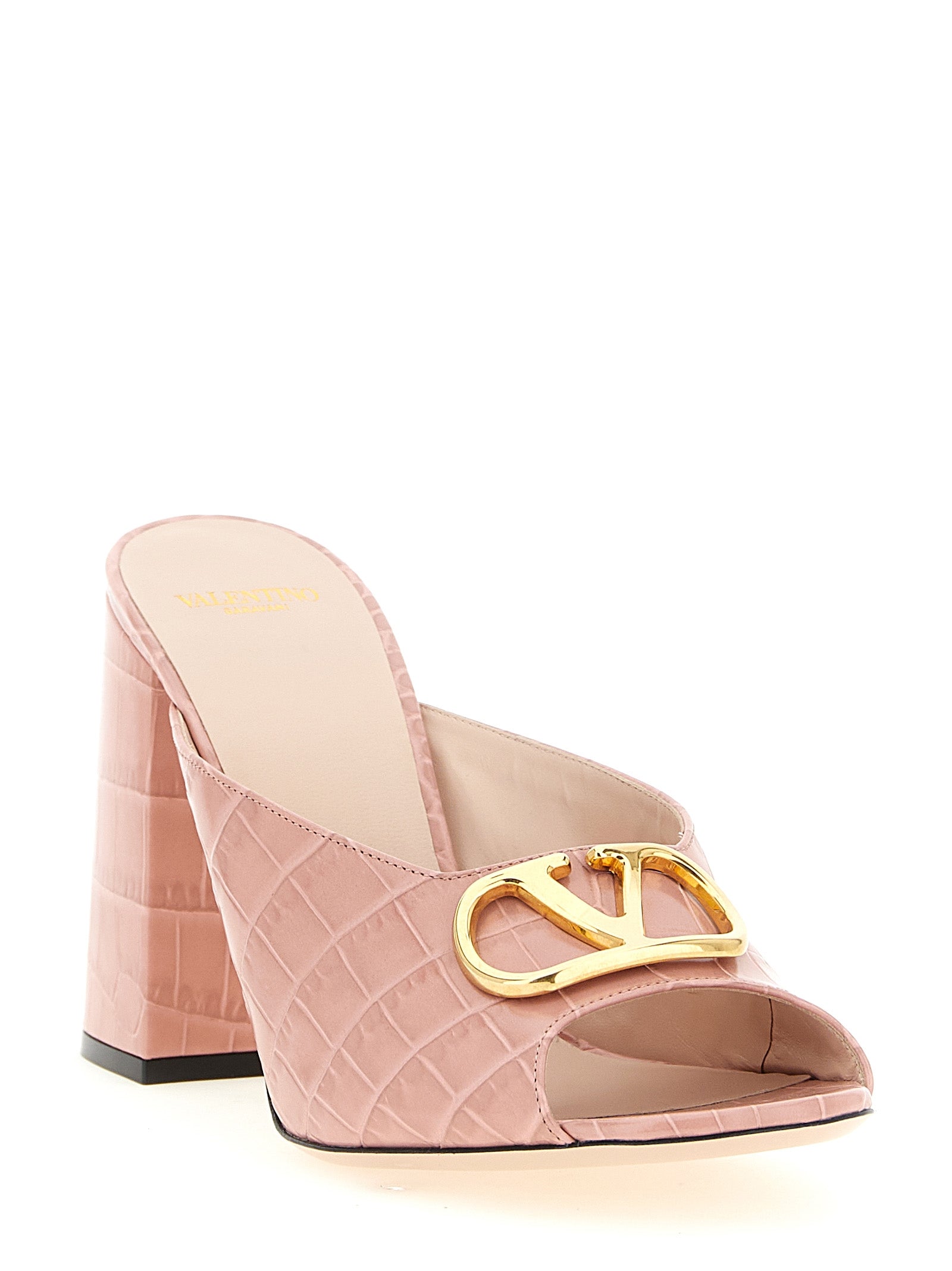 Valentino Garavani Multicolor Calfskin Stiletto Heel Sandals