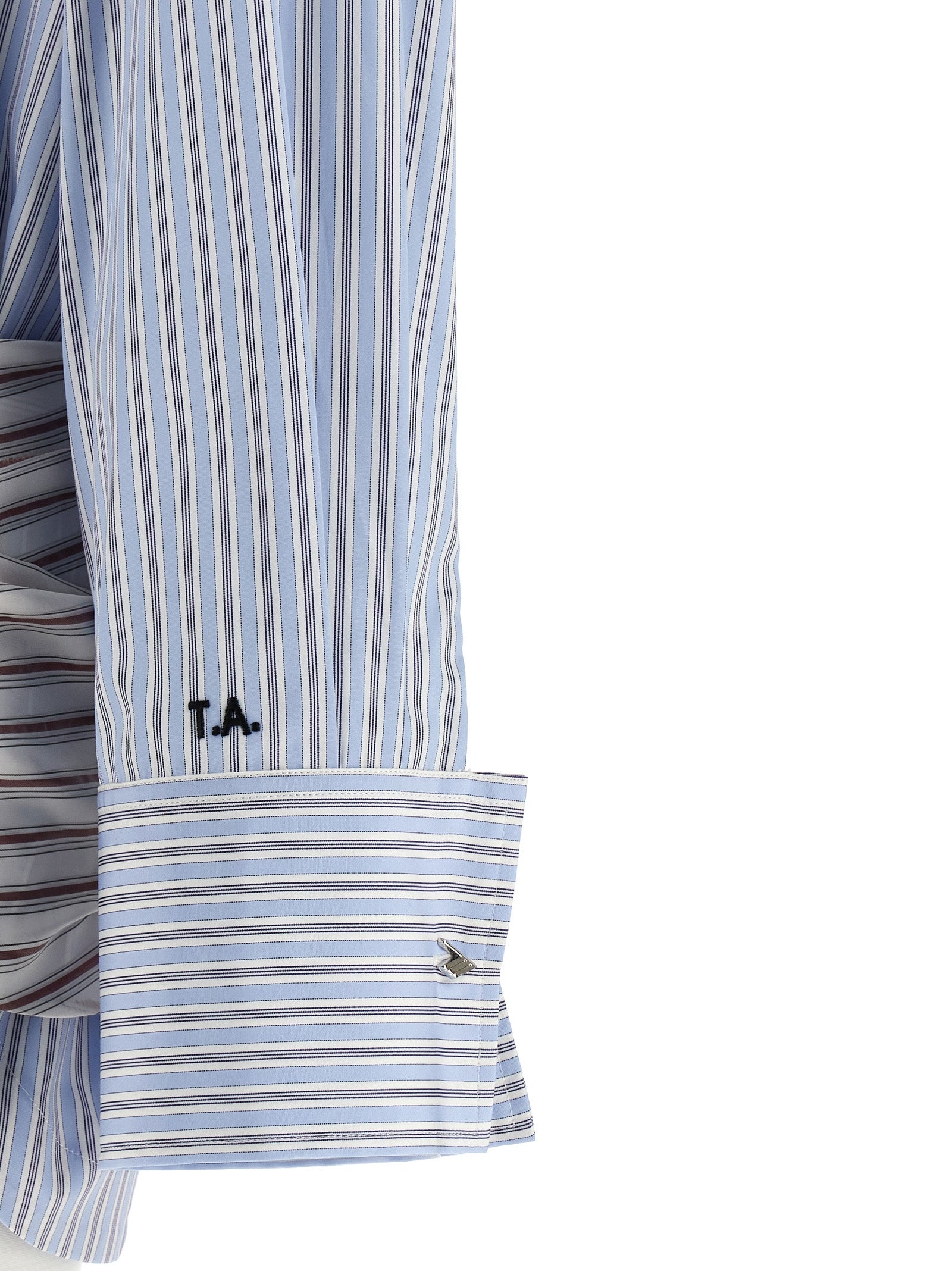 The Attico Blue Cotton Short Dress