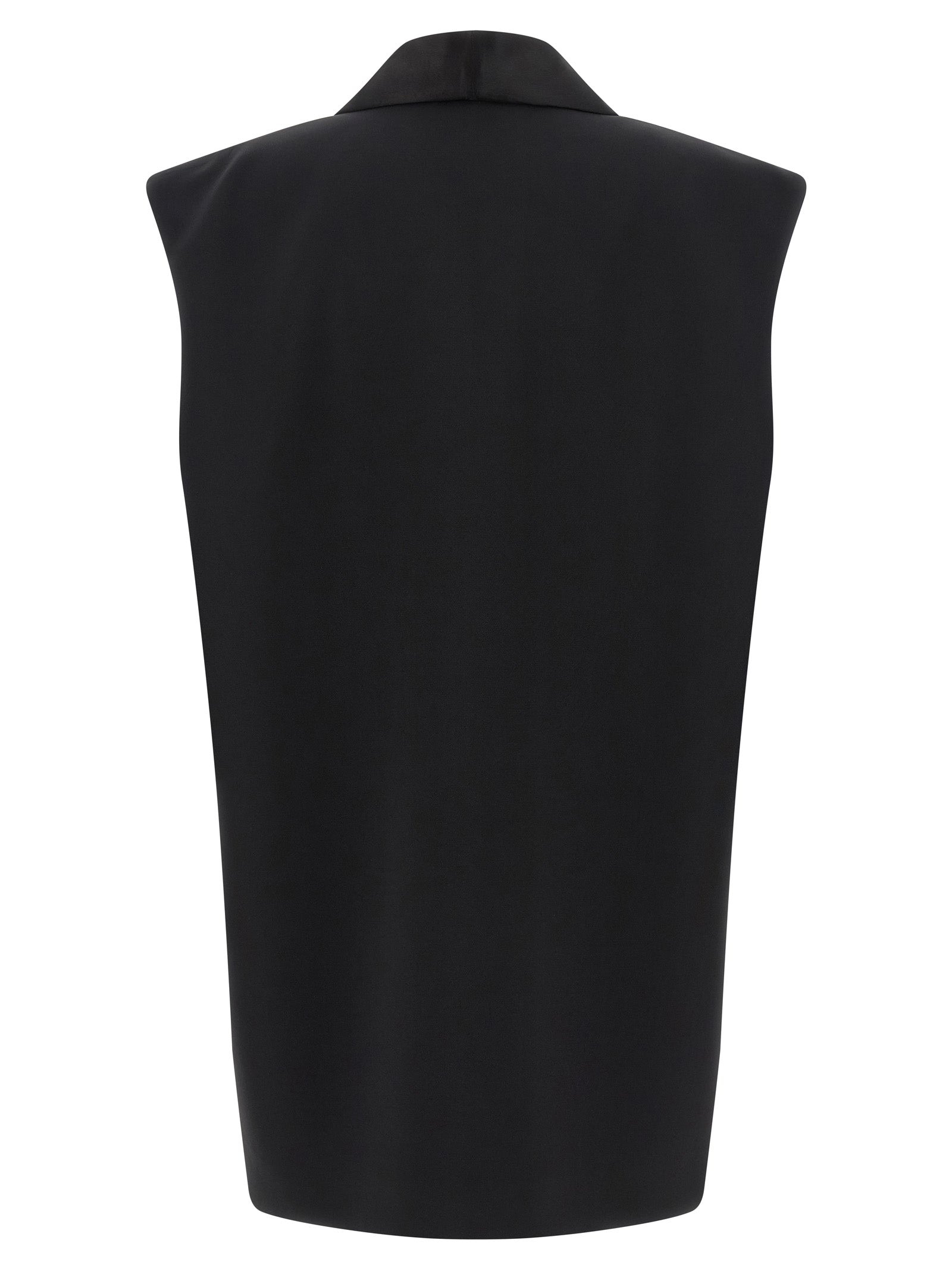 DI.LA3 PARI' Black Viscose Sleeveless Jacket