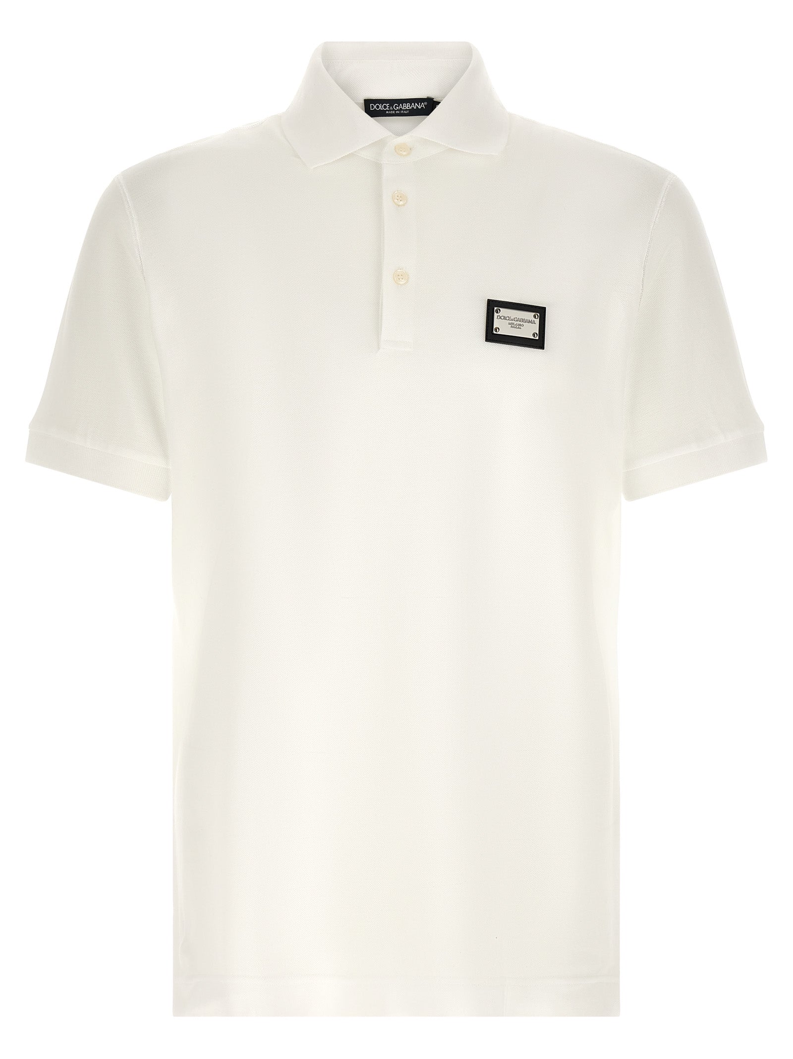 Dolce & Gabbana White Cotton Polo Shirt