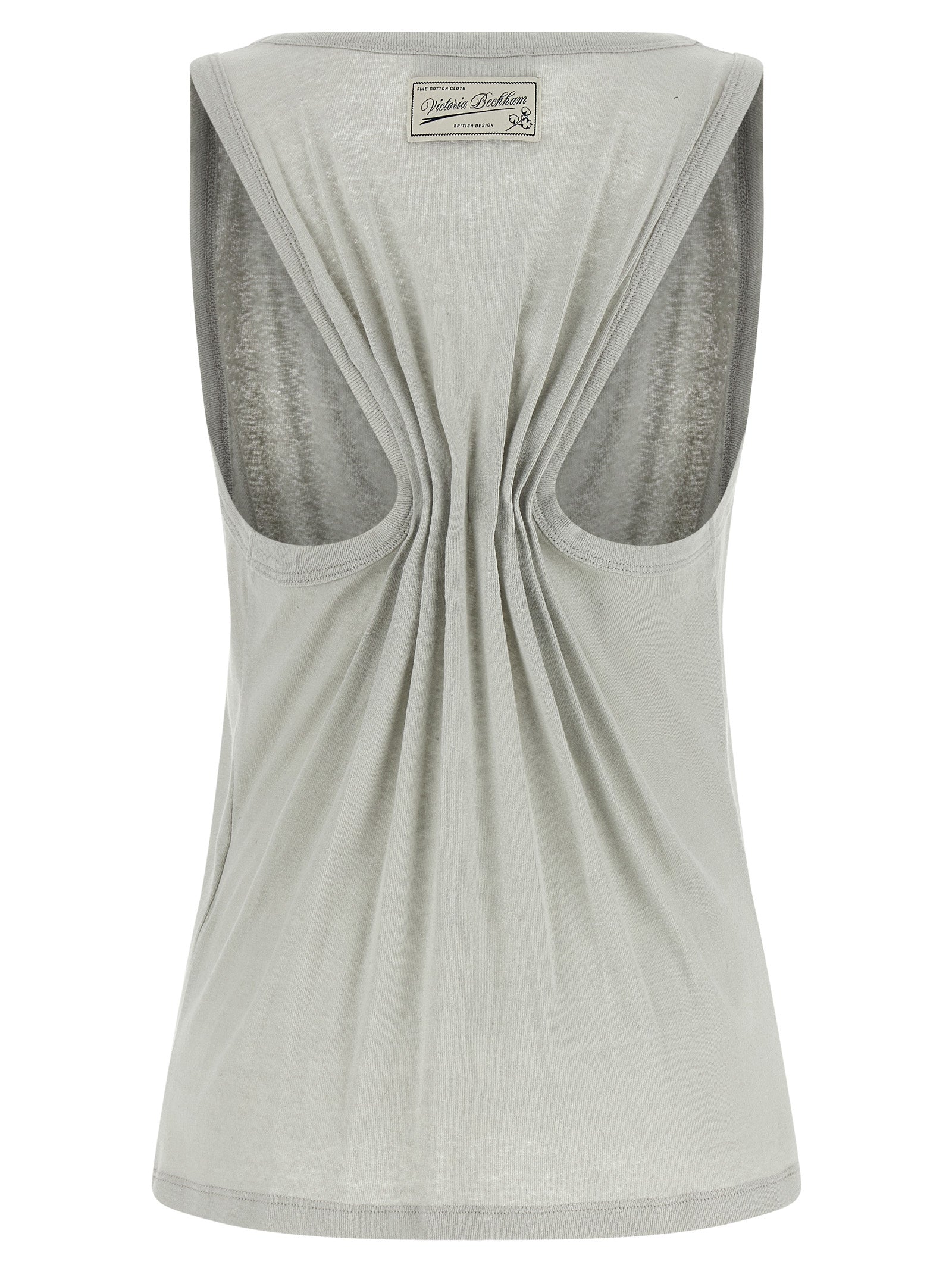 Victoria Beckham Gray Cotton Tank Tops