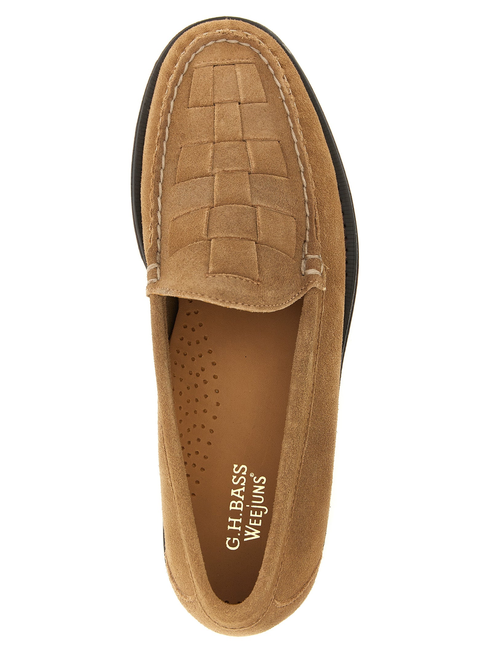 G.H. BASS Beige Cowhide Slip-On Loafers