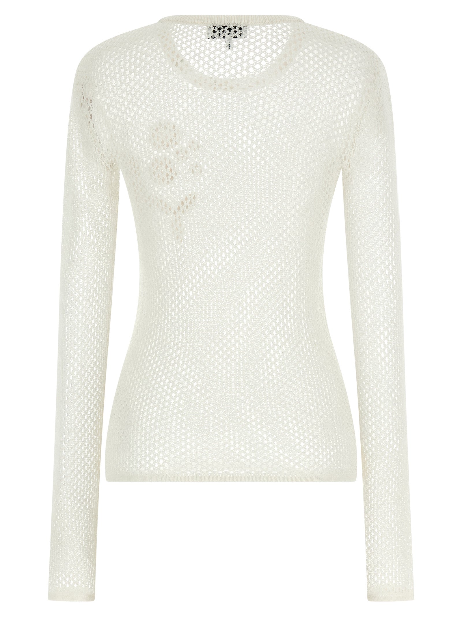 Ganni White Organic Cotton Cardigan